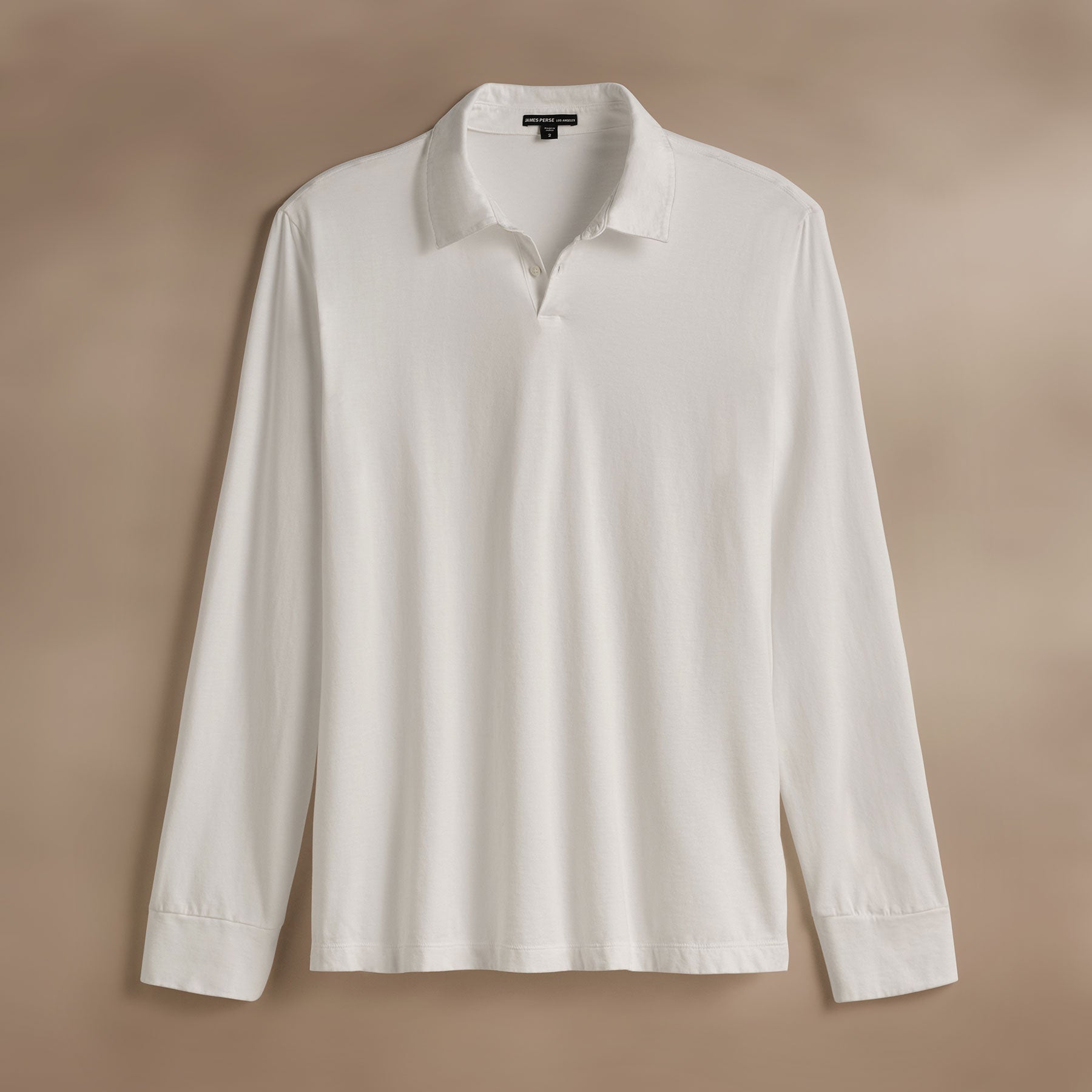 Premium Heavyweight Luxe Jersey Long Sleeve Polo Shirt for Men - Classic White - Perfect for Business Casual, Golf & Everyday Wear