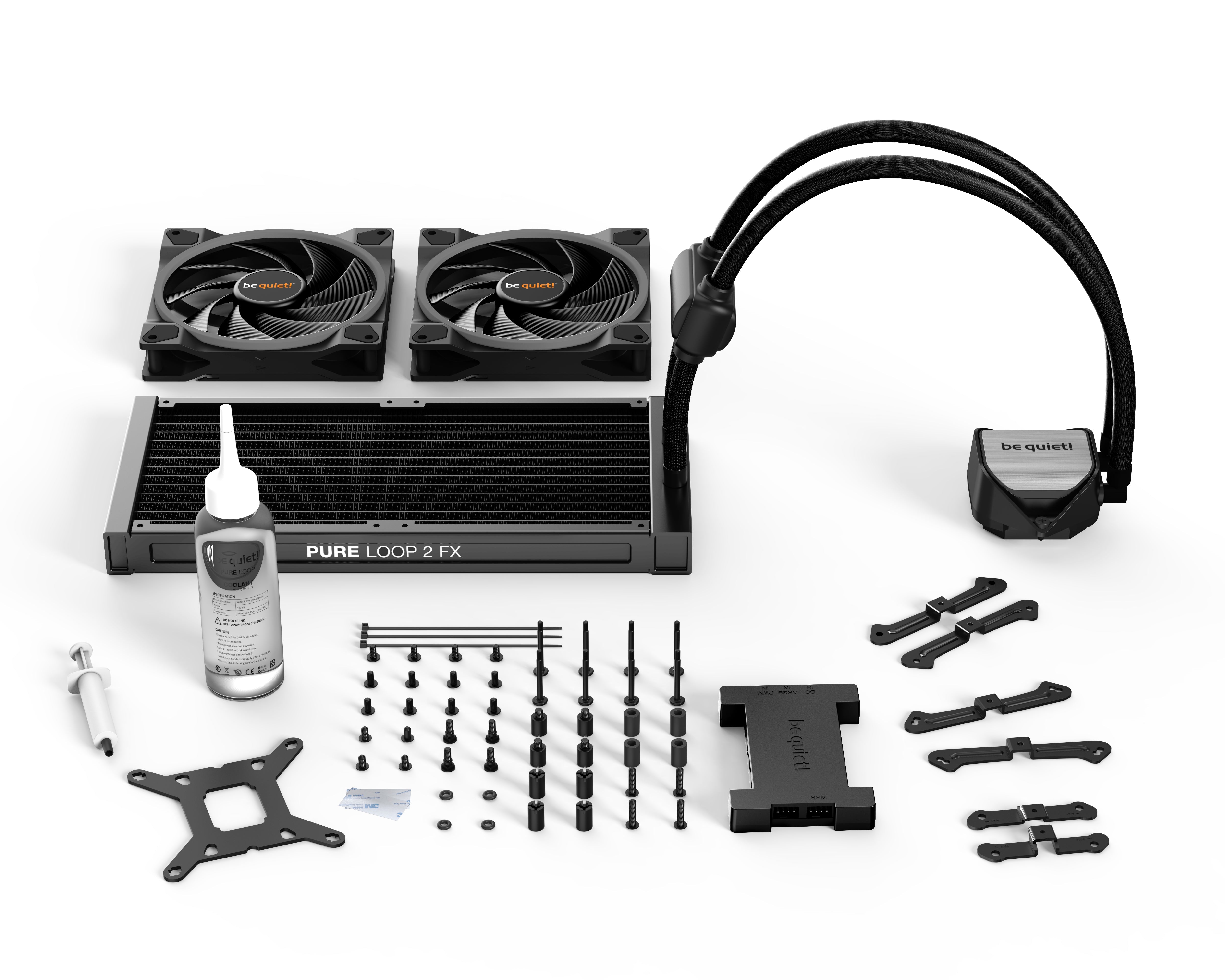 be quiet! Pure Loop 2 FX 280mm AIO Liquid CPU Cooler - High Performance RGB Water Cooling System for Gaming PC, Workstation & Overclocking
