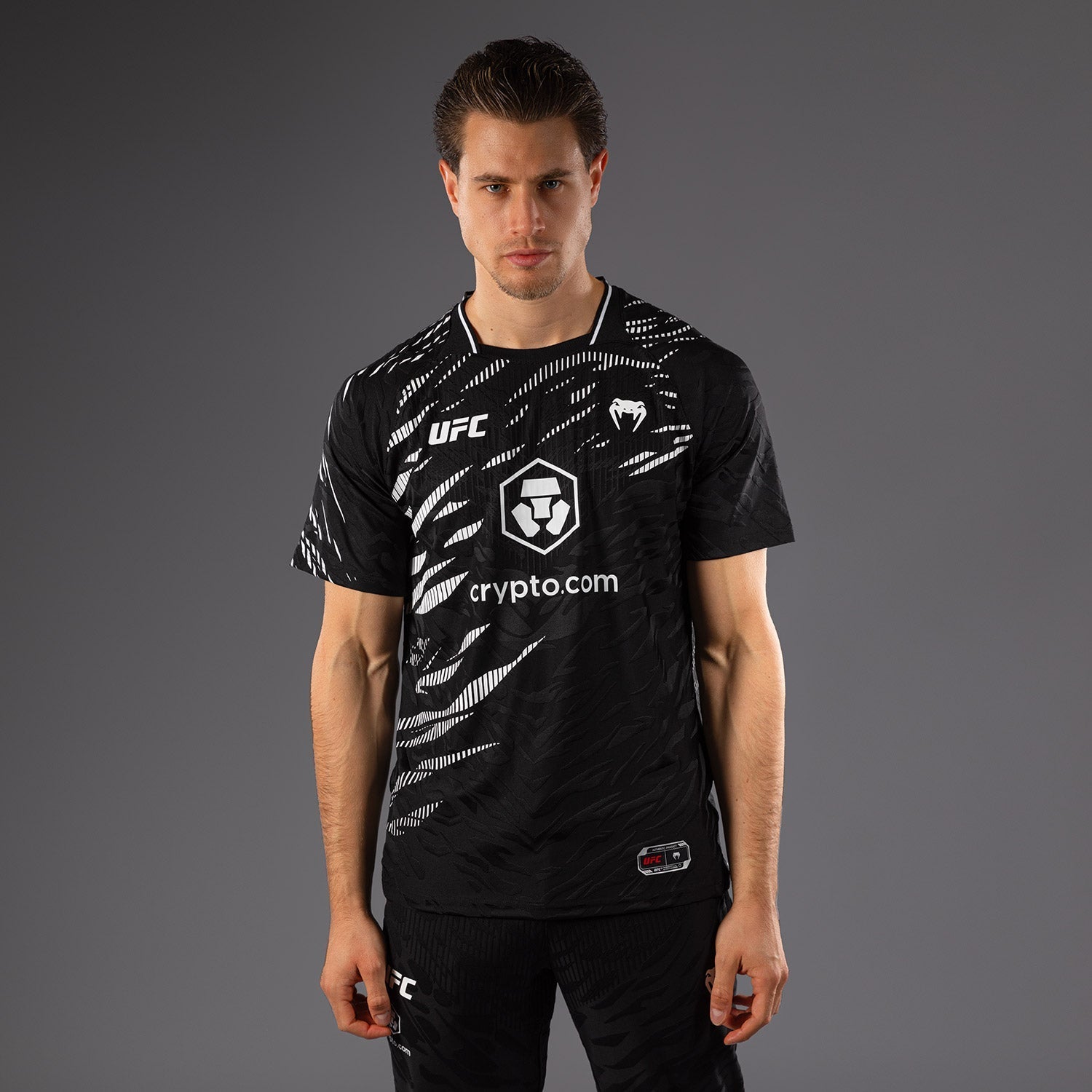 Venum UFC Fusion Authentic Fight Night Men's Walkout Jersey - Black | MMA Training & Competition Wear for Fighters & Fans