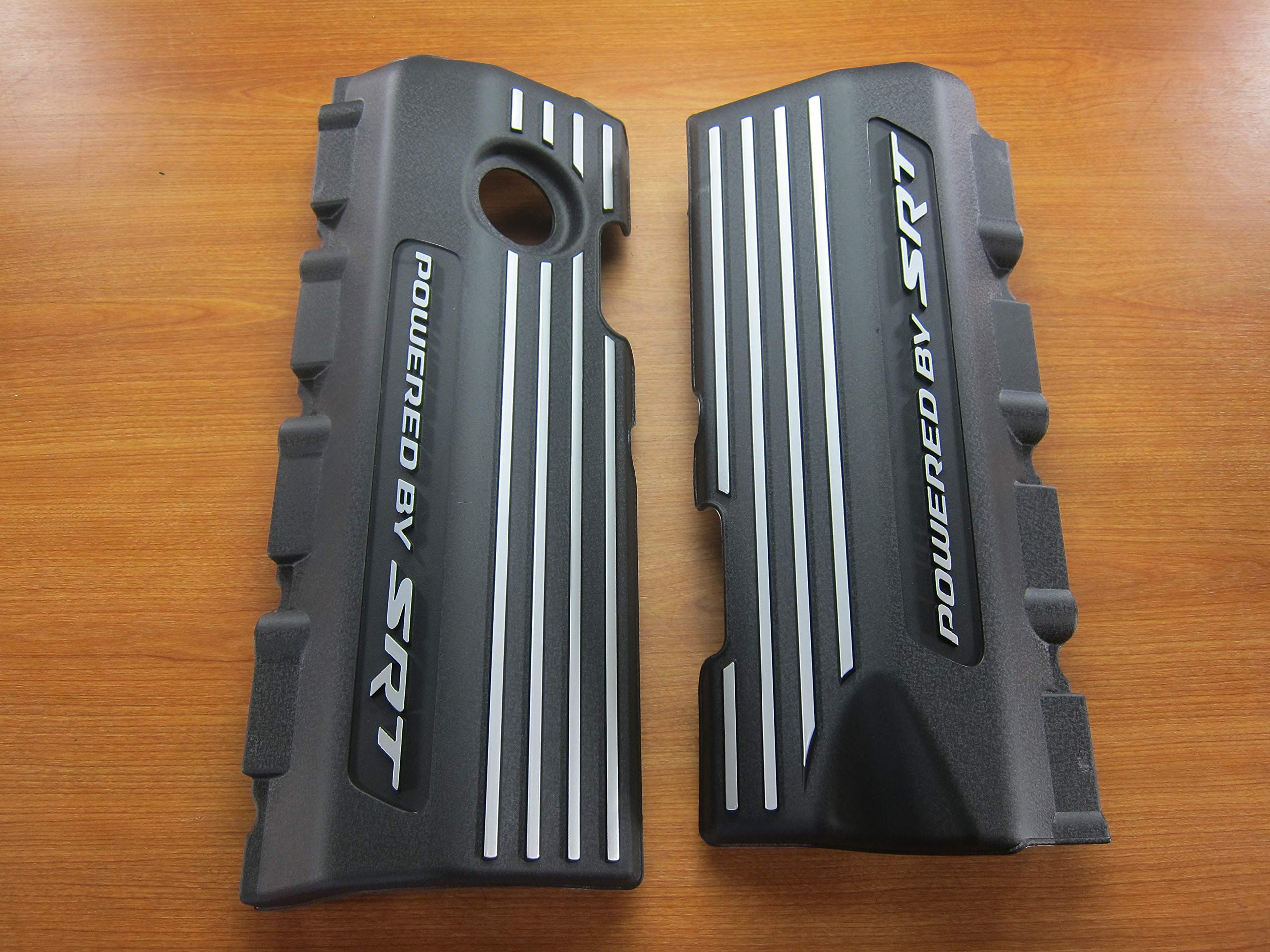 Mopar Dodge Charger & Challenger Left Right Side Engine Cover with SRT Badge - Upgrade Your Muscle Car Engine Bay for Performance & Style