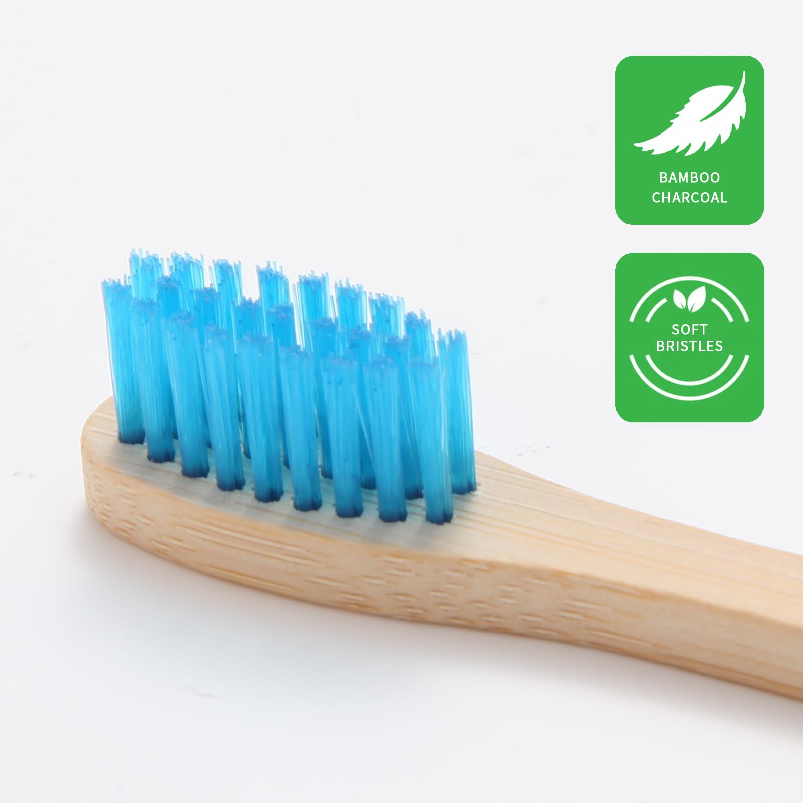 Eco-Friendly Bamboo Kids Toothbrushes 6 Pack - BPA Free Soft Bristles, Natural Biodegradable Toothbrushes for Toddlers & Babies | Gentle Dental Care for Home, Travel & Eco-Conscious Families