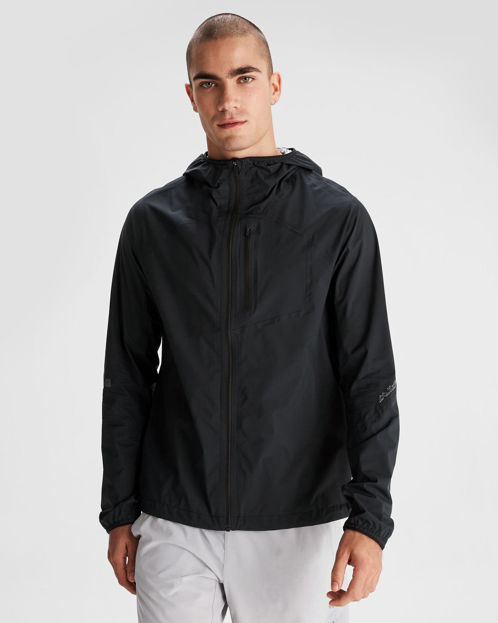 Men's Seeker 2.5L Waterproof Rain Jacket - Lightweight Windbreaker for Hiking & Outdoor Activities - Black Stingray Color