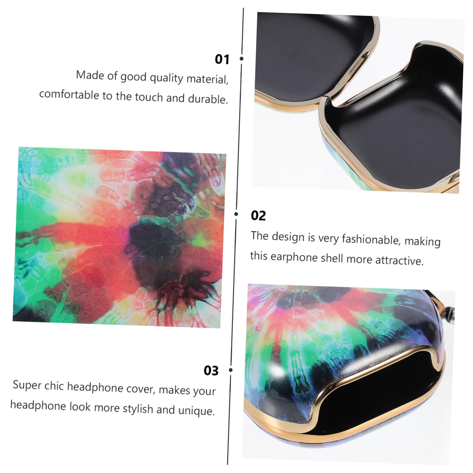 DOITOOL Hard PC Headphone Case Storage Box - Protective Headset Holder with Decorative Design for Travel, Office & Home Organization