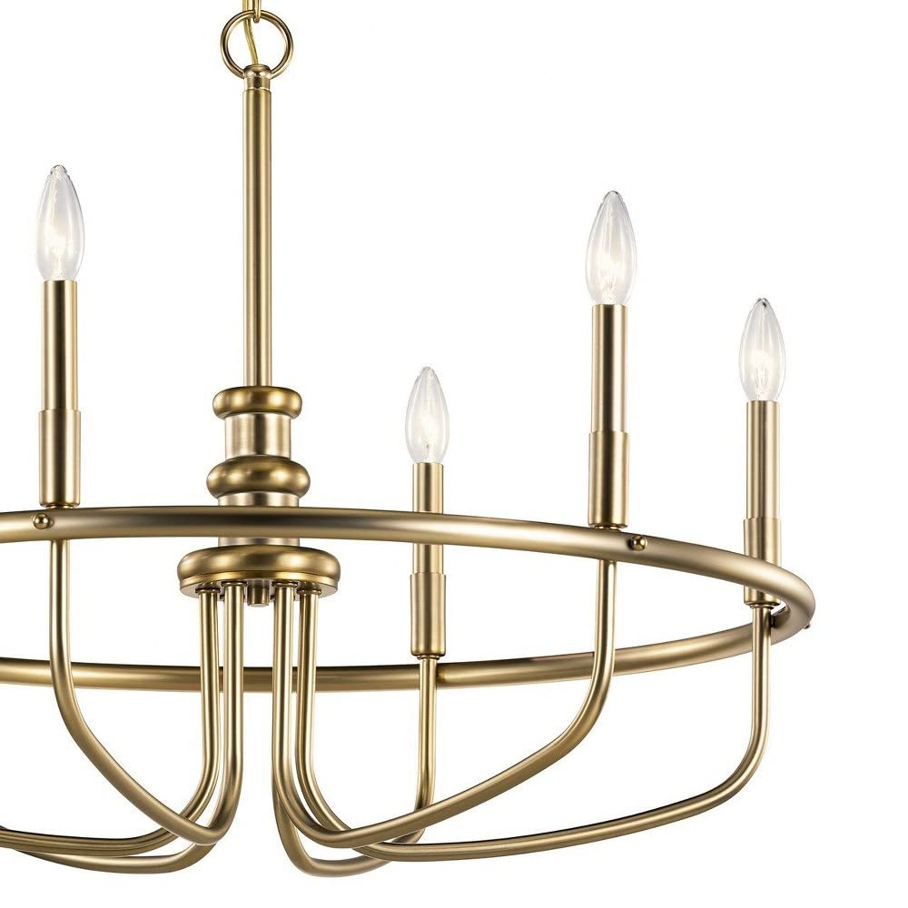 KICHLER Capitol Hill 22 Inch 6-Light Chandelier in Classic Bronze - Elegant Dining Room Lighting Fixture for Home Decor