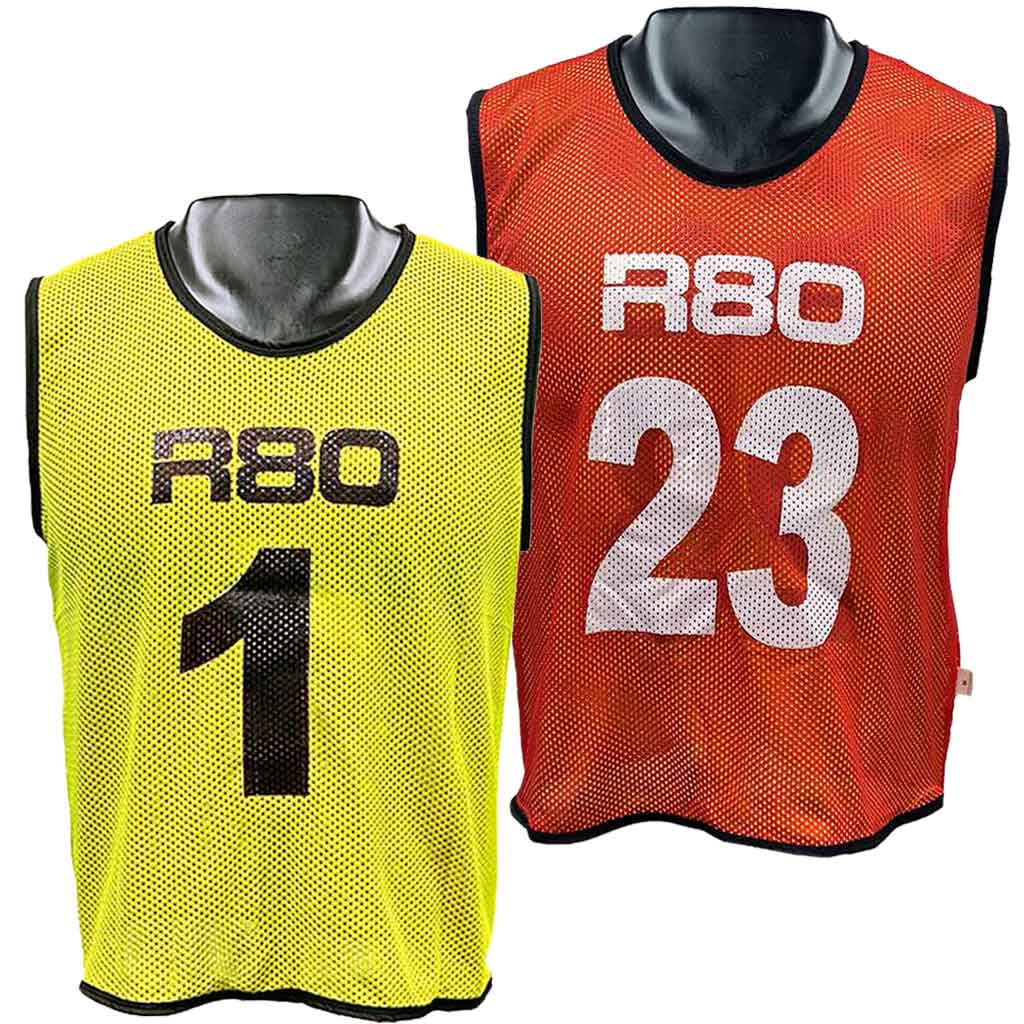 1-23 Numbered Reversible Soccer Training Bibs Set - Durable Sports Practice Vests for Team Drills & Youth Games