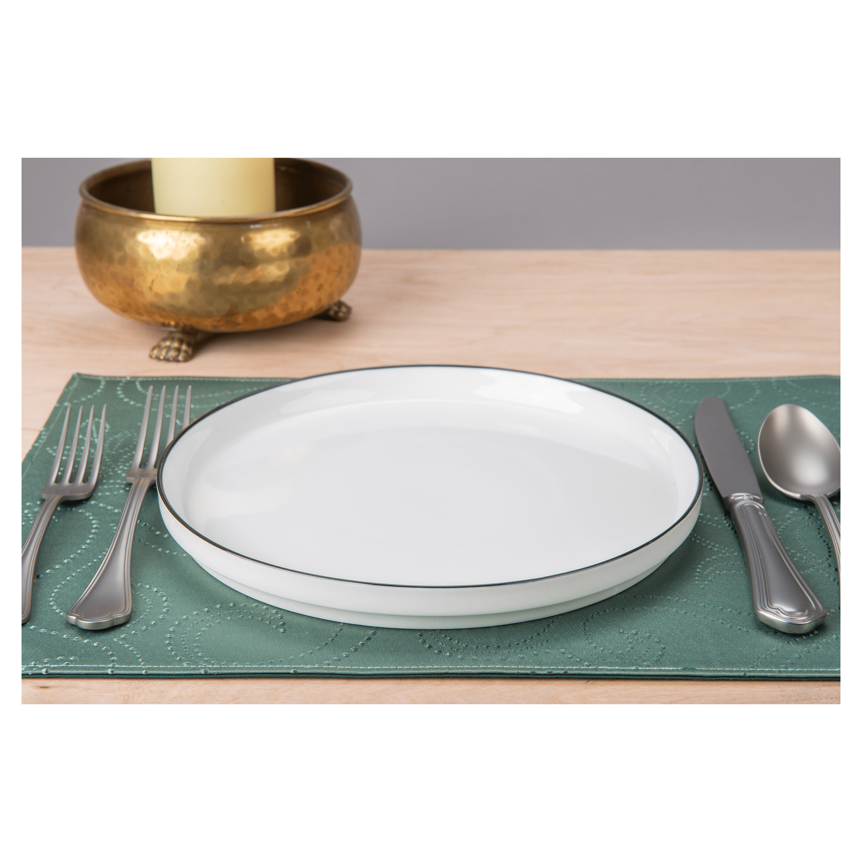 BIA Silhouette Stackable Dinner Plates Set of 10 - Elegant Porcelain Dishes for Everyday Dining, Parties & Entertaining
