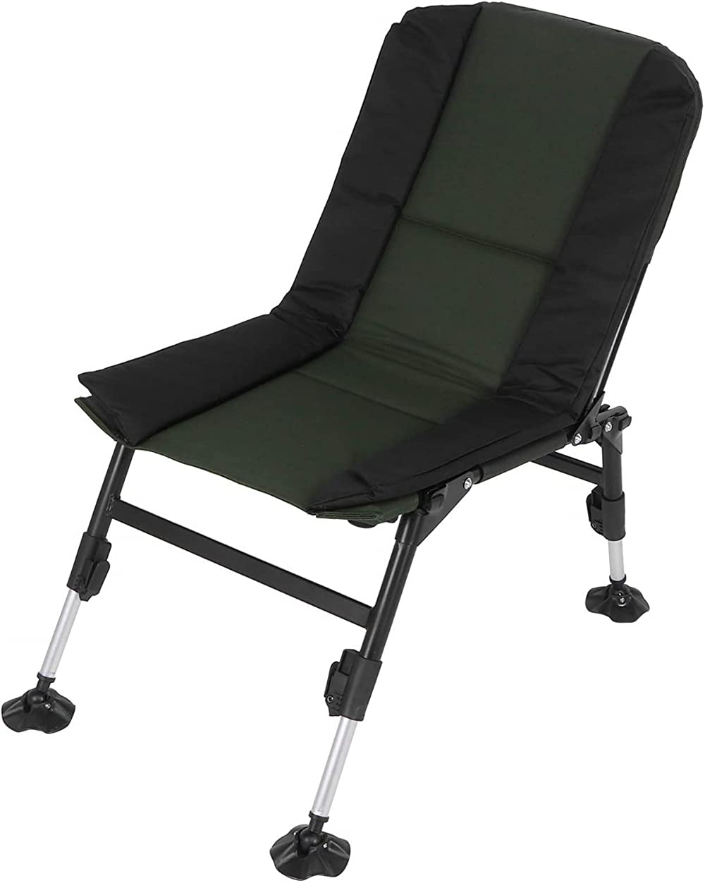 Adjustable Height & Tilt Fishing Chair - Portable Folding Camping Chair for Outdoor Activities - Perfect for Fishing, Hiking, Picnics & Beach Trips