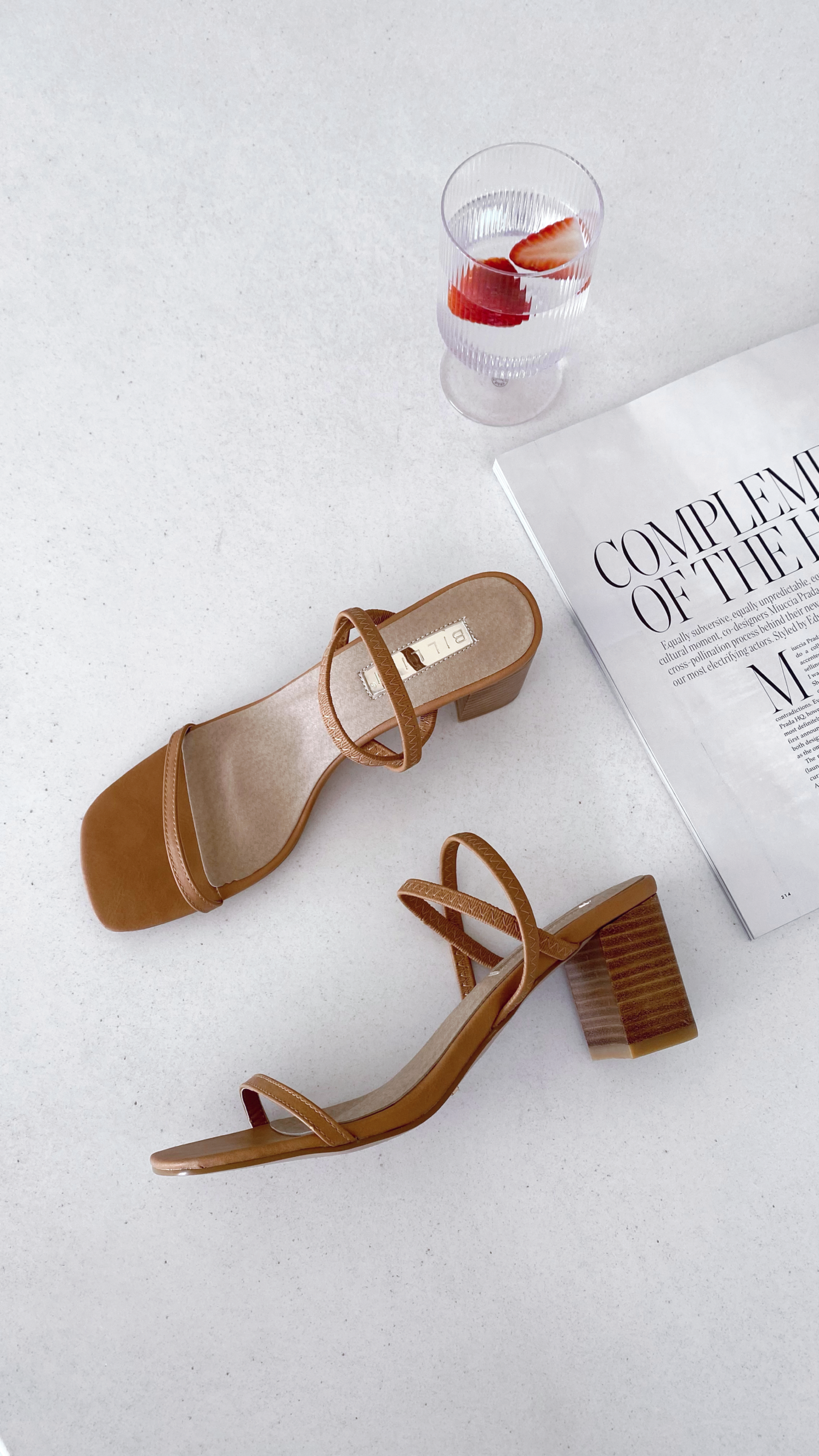Balton Mule Heel Shoes for Women - Sugar Brown & Natural Leather Slip-On Loafers - Comfortable Casual & Office Wear for Everyday Style