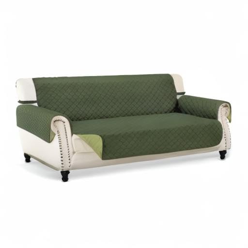 Reversible 3-Cushion Sofa Cover - Washable, Water-Resistant Furniture Protector with Elastic Straps | Pet & Dog Friendly (68