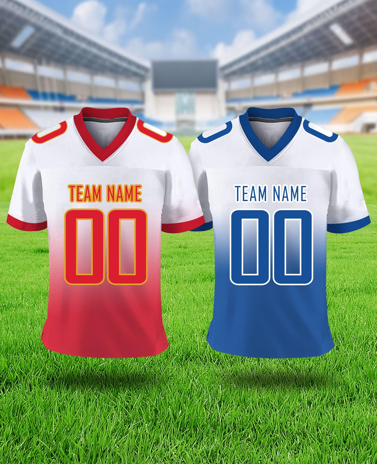 Custom Football Jersey Personalized for Men, Women, Youth & Kids - Custom Name & Team Number - Breathable Sports Uniform for Fans & Players - Perfect for Games, Training & Team Gifts