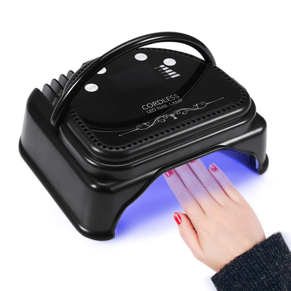 64W Professional LED Nail Lamp - Cordless Rechargeable UV Gel Nail Dryer with Smart Sensor & 4 Timer Settings, 32 LED Lights for Fast Curing - Perfect for Home Manicures & Salon Nail Art Services