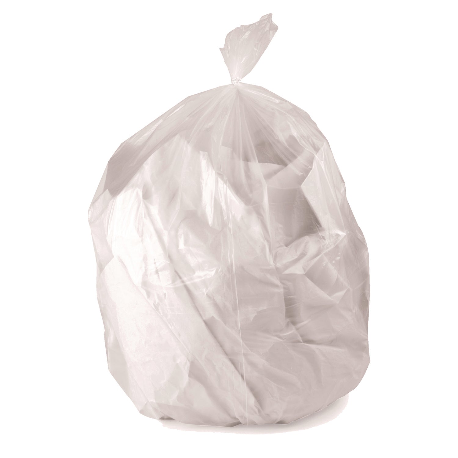AccuFit® Linear Low Density Can Liners - 55 Gallon, 0.9 Mil, 40 x 53 Inches, Clear Trash Bags (50 Count/Box) - Perfect for Commercial Kitchens, Offices & Industrial Waste Disposal