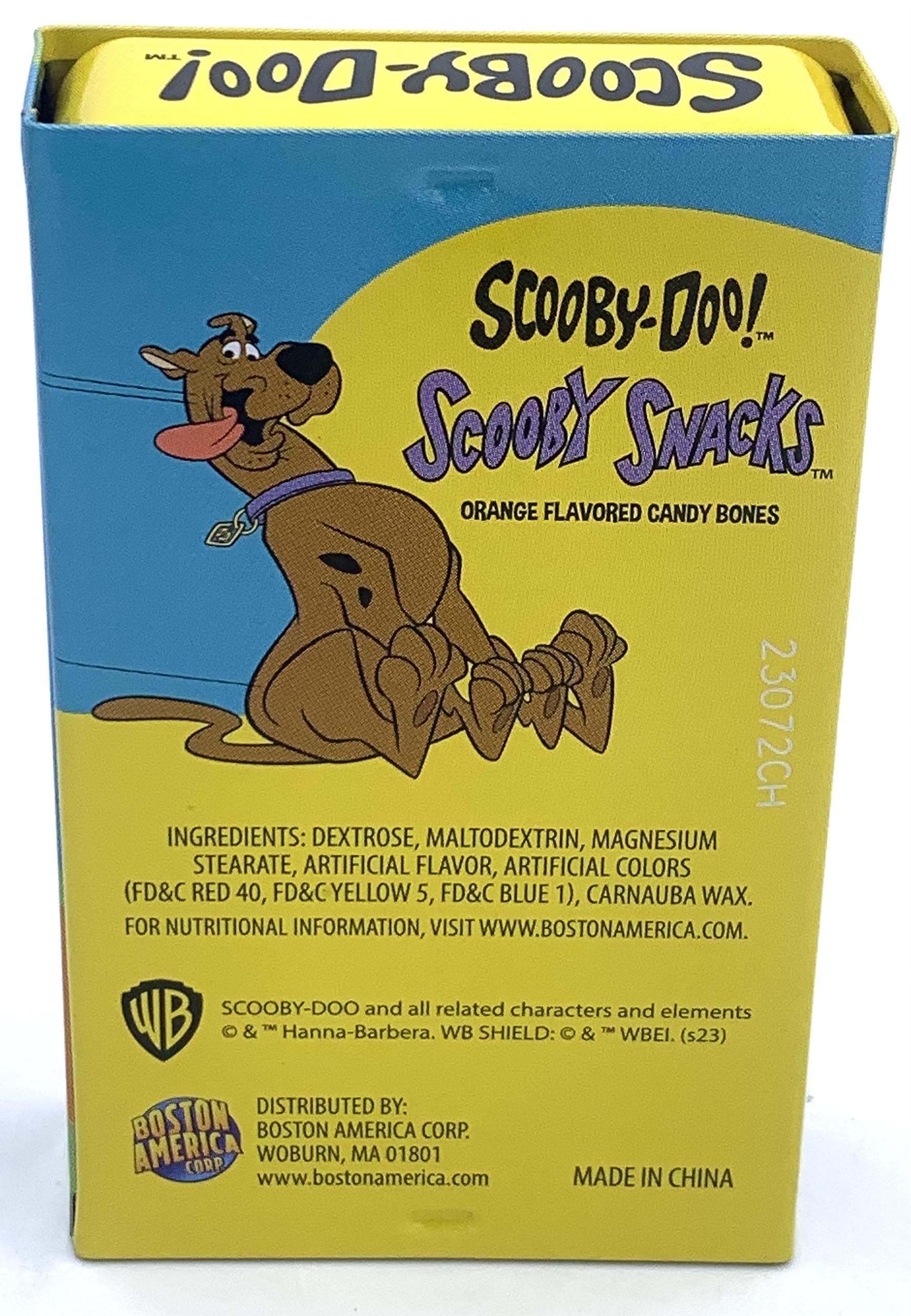 Scooby-Doo Scooby Snacks Orange Flavored Candy - Collectible Slider Tin with Bone-Shaped Treats | Fun Halloween Party Favors & Nostalgic TV Show Snacks for Kids & Fans