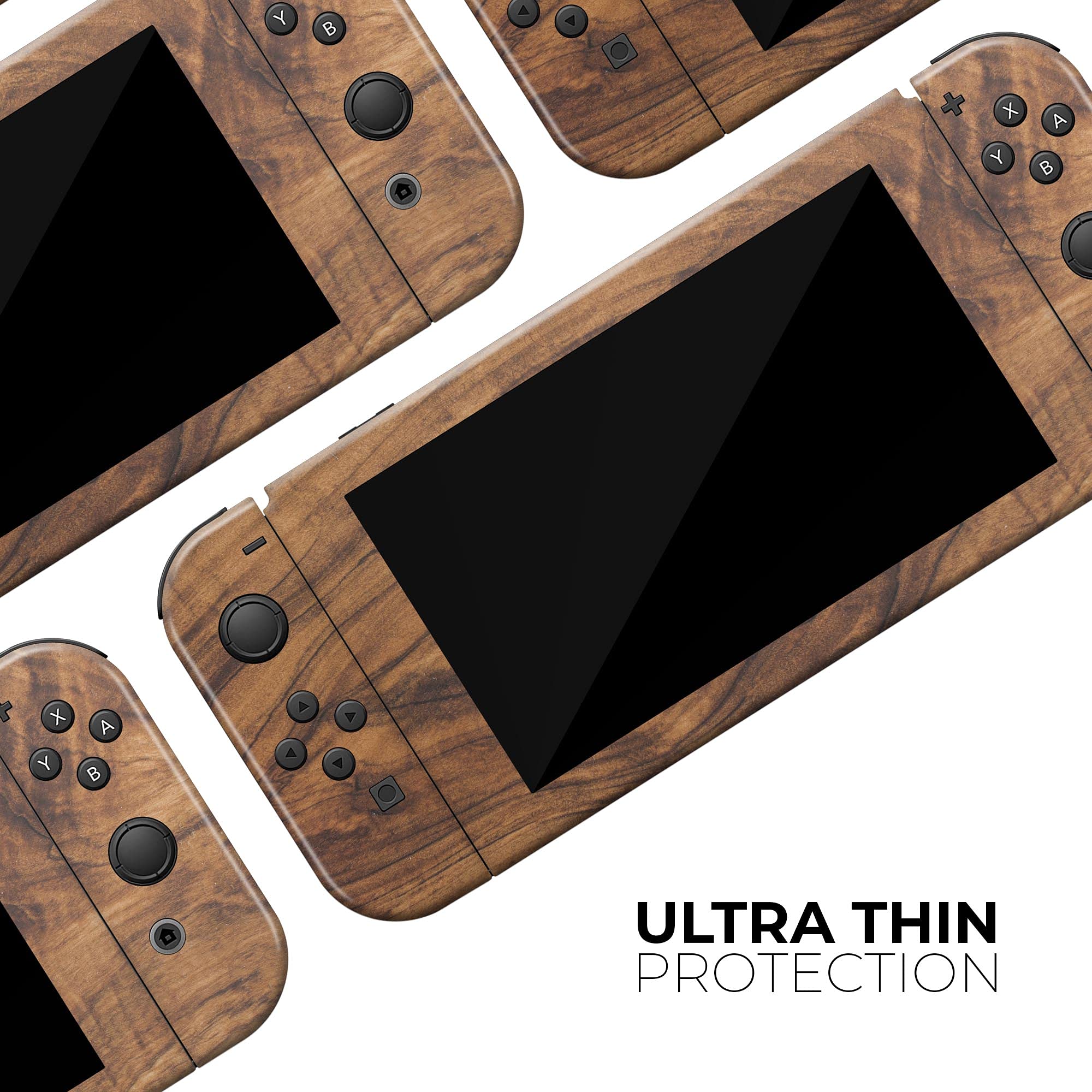 Nintendo Switch Skin Decal Cover - Scratch-Resistant Removable Vinyl Wrap with Wood Plank Design | Protective Bundle for Switch Console | Perfect for Gaming Protection & Customization