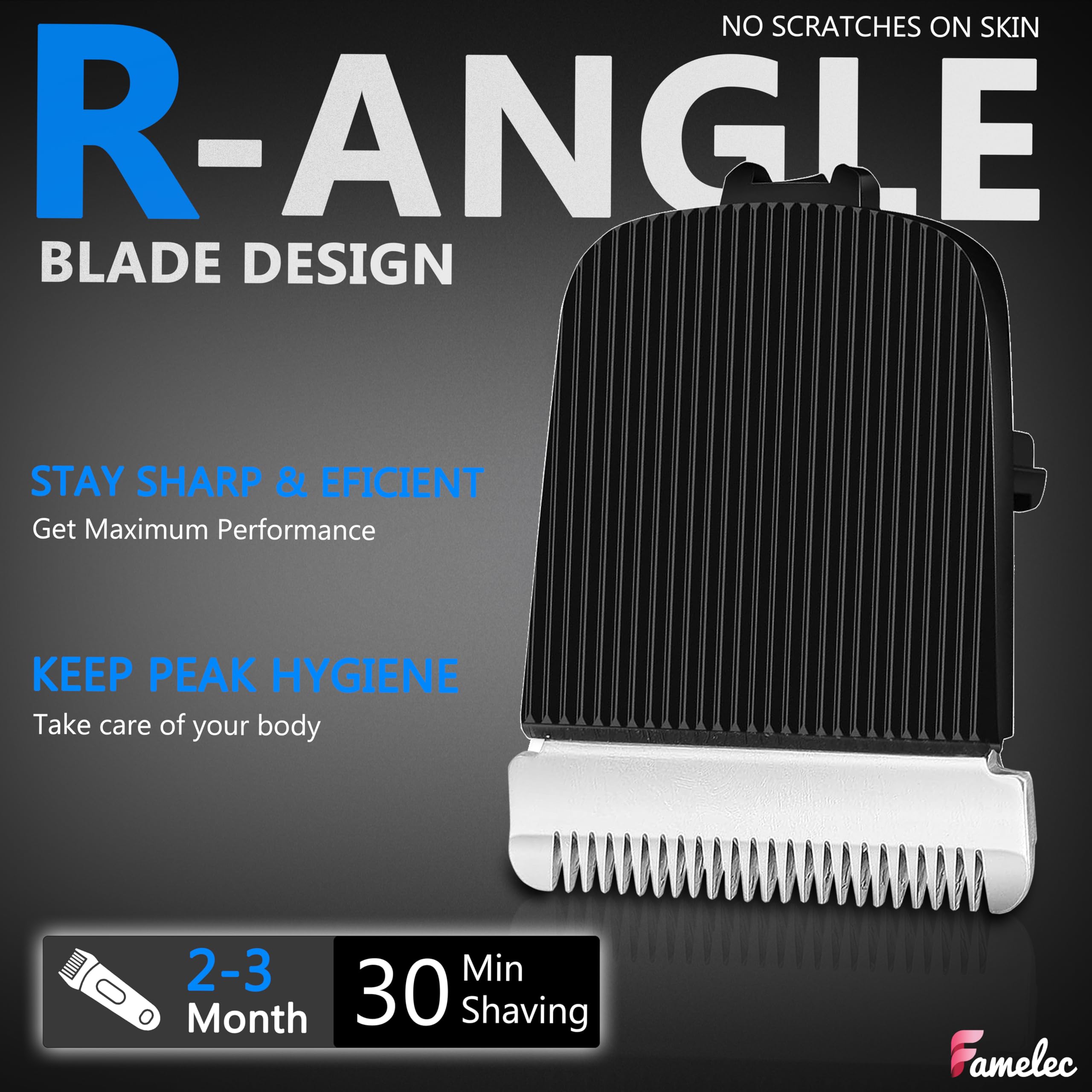 3-Pack Replacement Blades for Manscaped Lawn Mower 2.0/3.0/4.0 | Compatible with Manscaped Trimmer Blades | Premium Grooming Accessories for Men's Body Hair Care | Perfect for Home, Travel & Gym Bag Essentials