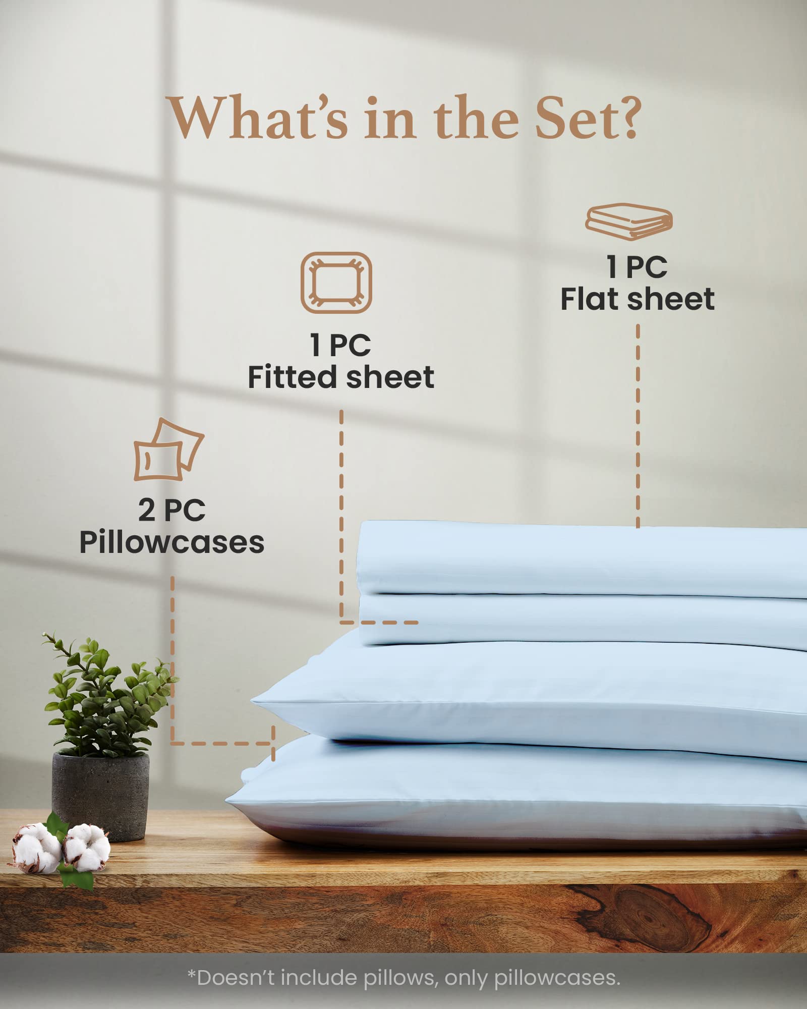 Premium 100% Egyptian Cotton King Size Sheet Set - 4 Piece 1000 Thread Count Luxury Bedding with Deep 16