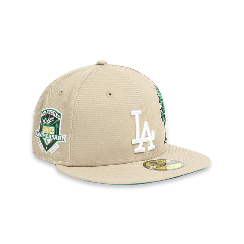 Los Angeles Dodgers 50th Anniversary Brown 59FIFTY Fitted Baseball Cap for Men - Perfect for Game Day, Sports Events & Fan Collections