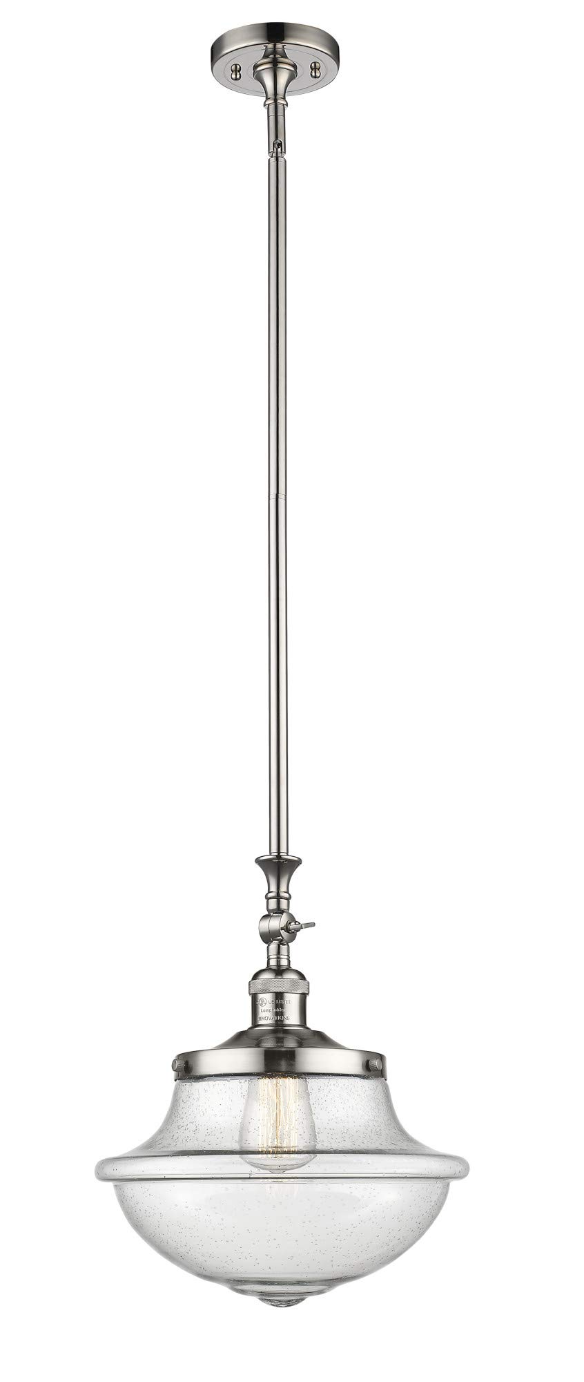 1 Light Oxford School House 12 Inch Pendant - Vintage Industrial Ceiling Light Fixture for Kitchen Island, Dining Room & Bedroom Lighting