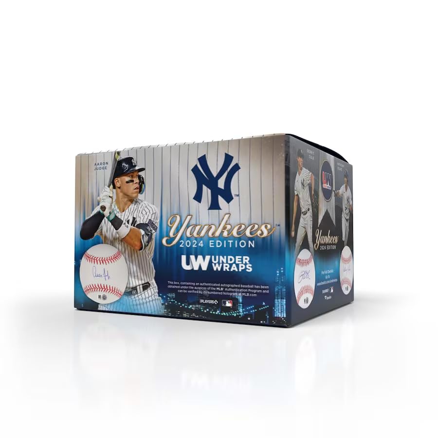 Under Wraps 2024 Edition New York Yankees Greats Autographed Single Baseball Box - Authentic MLB Collectible for Sports Memorabilia Fans - Perfect for Display, Gifting, and Yankees Fan Collections