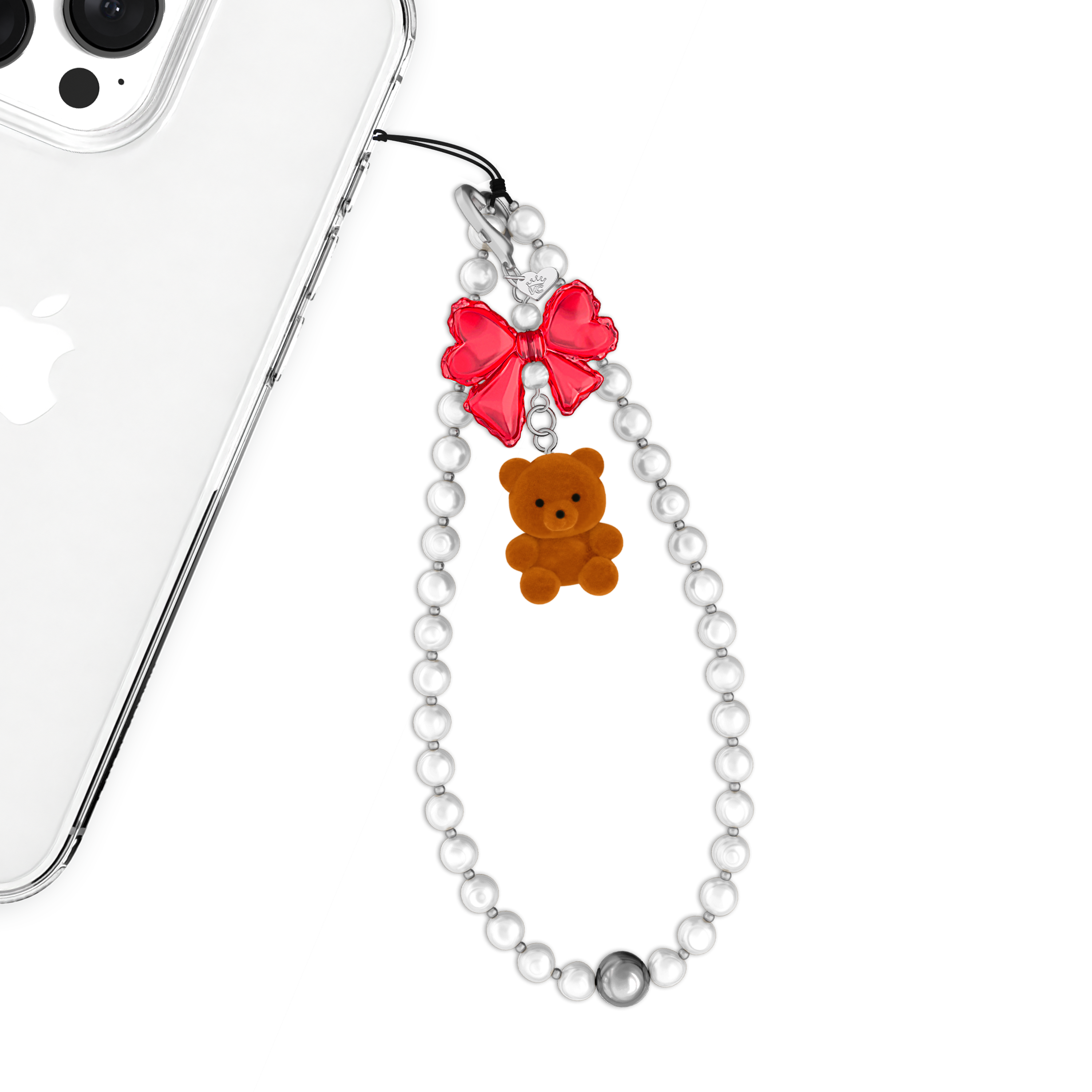 Cozy Winter Teddy Bear Phone Charm - Cute & Soft Keychain for Phone, Bag, Purse - Perfect Gift for Christmas, Valentine's Day & Everyday Use
