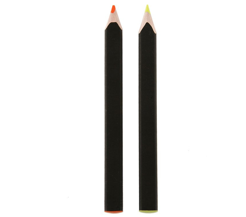 Moleskine Highlighter Pencil Set - 6 Color Assorted Dual-Ended Highlighters for Notebooks, Planners & Books - Perfect for Students, Office & Art Projects