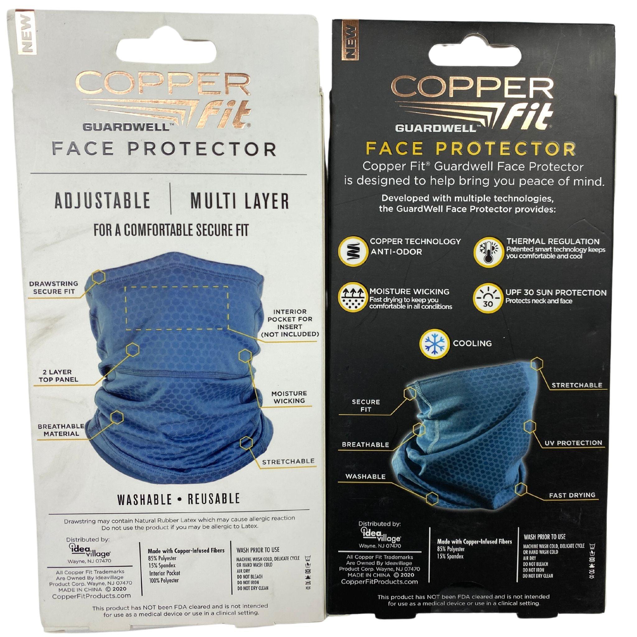 Copper Fit Face Protector - 50 Pack Disposable Face Masks for Daily Protection, Comfort & Breathability - Ideal for Work, Travel & Public Safety