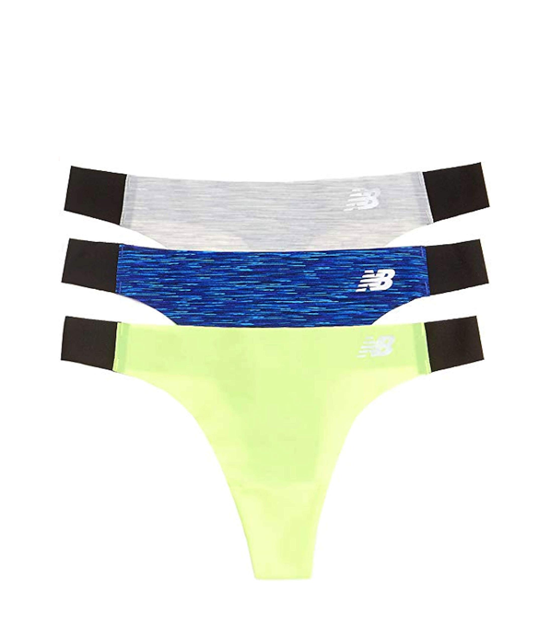 New Balance Women's Laser Thong Panties 3-Pack - Comfortable Seamless Underwear for Workout, Yoga & Everyday Wear