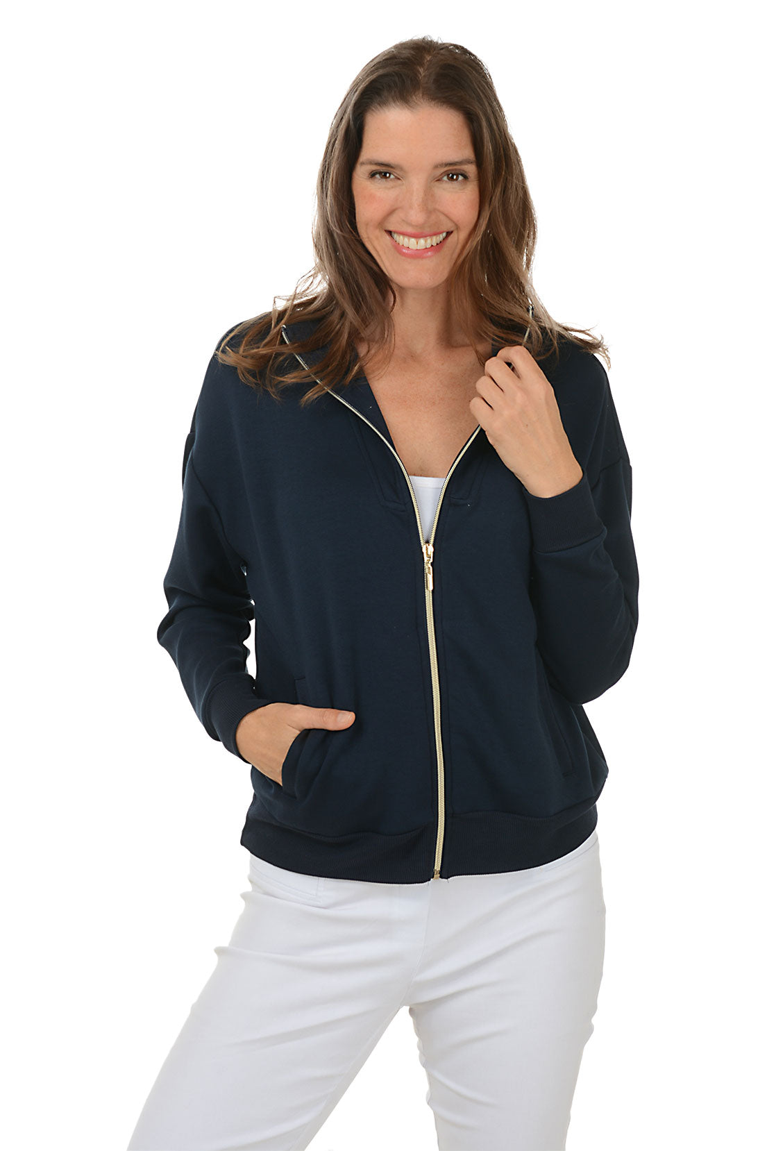 Stylish Full Zip Dolman Sleeve Jacket for Women - Lightweight Comfortable Outerwear for Casual Wear, Travel & Everyday Use