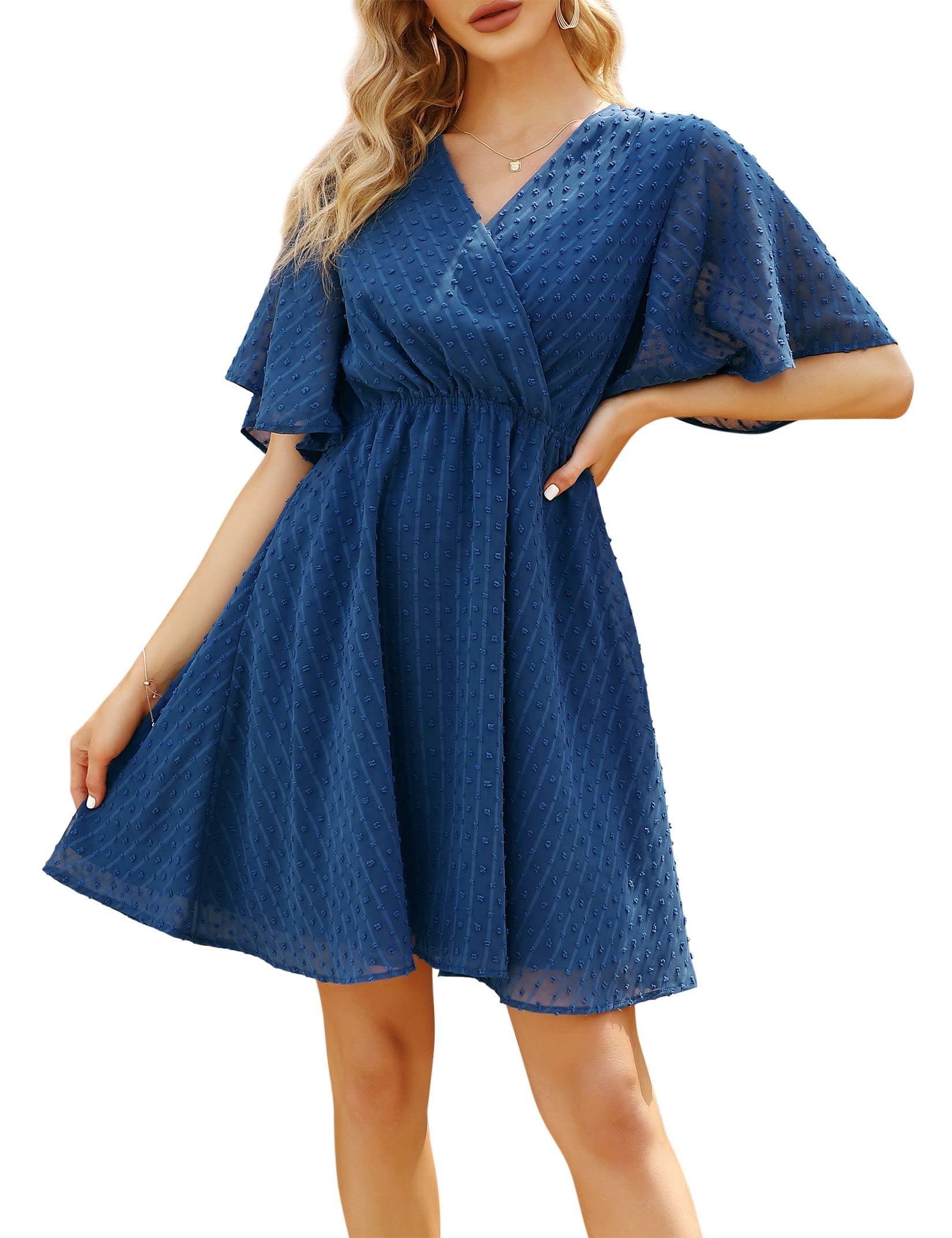 MISSKY Women's Boho Wrap Dress - Summer Beach & Vacation Wear