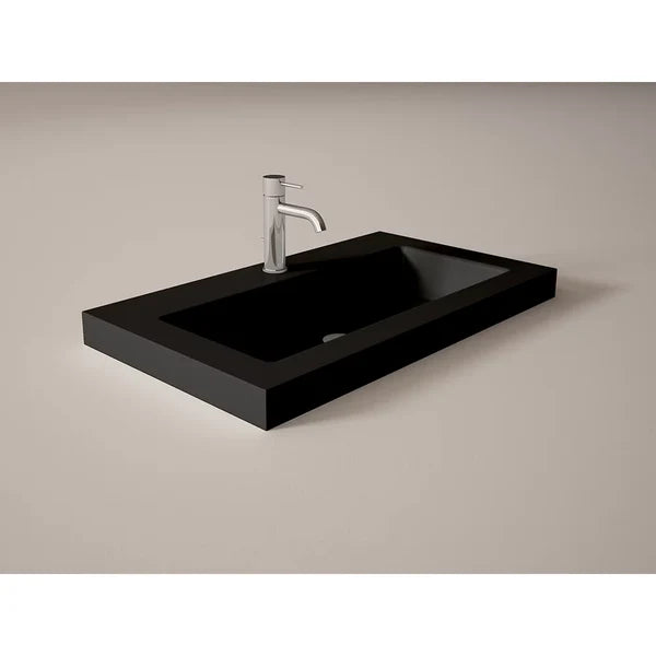 Black Cabinet / White Basin