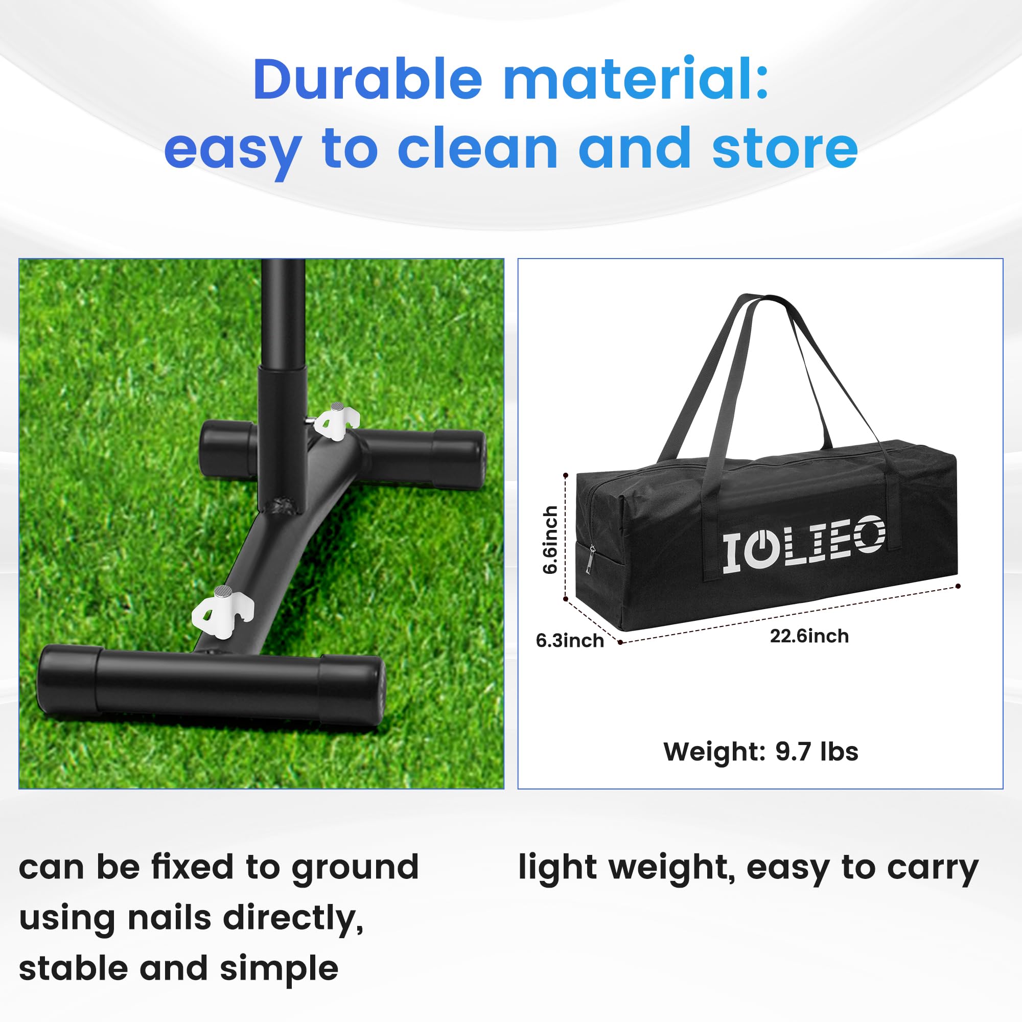 120 Inch Portable Projector Screen with Stand - 16:9 Retractable Outdoor/Indoor Projection Screen for Camping, Backyard Movies, Home Theater, Office Presentations & Classroom Use | Washable Foldable White Screen by IOLIEO