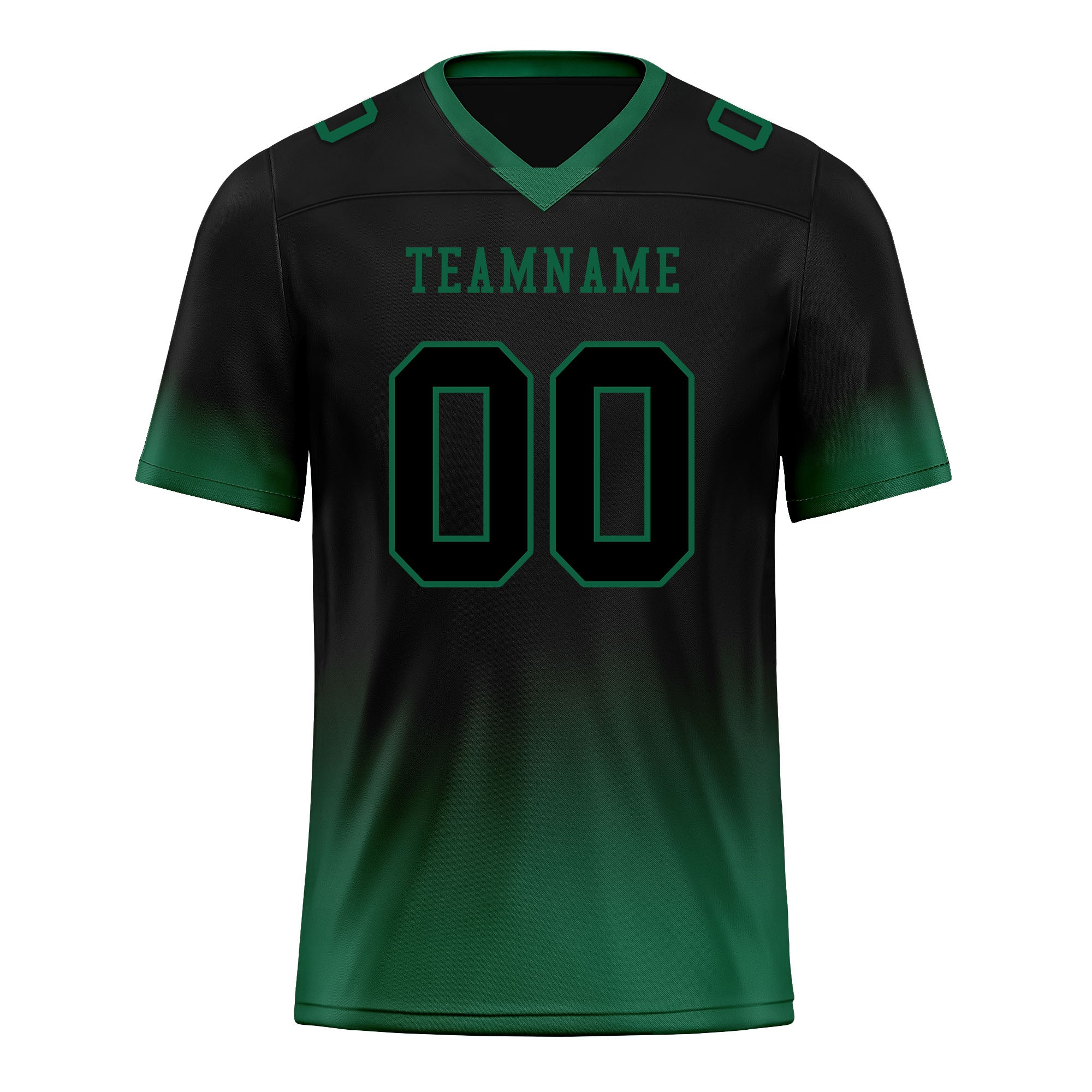 Custom Dark Green Fade Personalized Authentic Football Jersey - High-Quality Breathable Fabric for Game Day, Training & Fan Support (FBJ02 D06086)