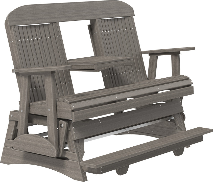 LuxCraft 5-Foot Classic Balcony Glider Chair - Outdoor Patio Swing for Relaxing, Porch Rocking Bench with Smooth Gliding Motion - Perfect for Backyard, Garden, Deck or Sunroom Lounging