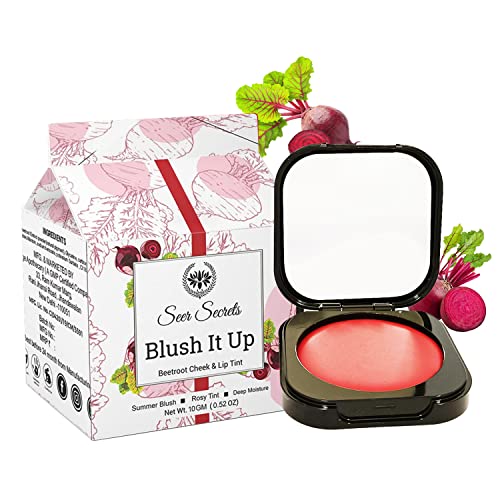 Seer Secrets Natural Lip & Cheek Tint - Vegan, Long-Lasting Beetroot Color (10g) | Deep Moisture for All Skin Types | Perfect for Summer Blush & Rosy Glow | Great for Daily Wear, Date Nights & Special Occasions