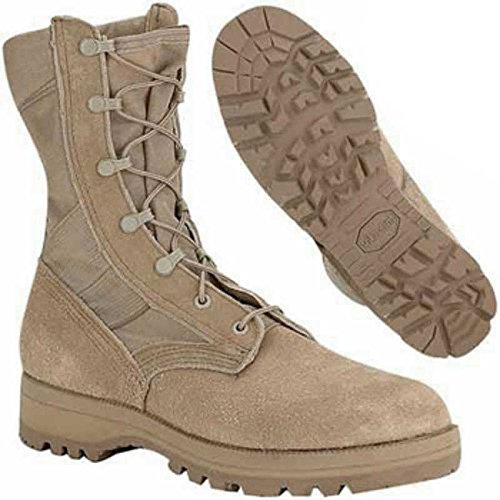 Men's Army Combat Hot Weather Flight & Vehicle Boots - Gore-Tex TWCB Desert Tan Tactical Military Boots for Hiking, Outdoor & Desert Operations