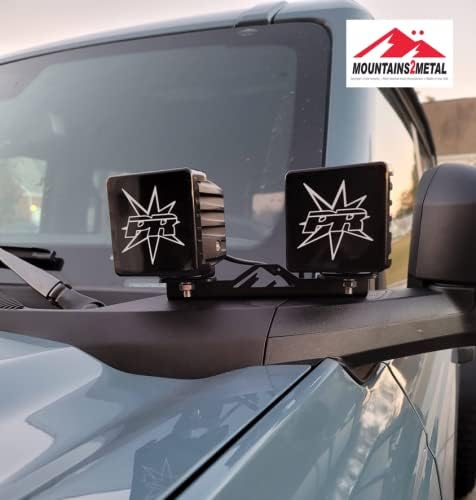 2021+ Ford Bronco A-Pillar Light Brackets - Universal Fit for Most Aftermarket Pod Lights | No Drilling Required | Made in USA | Perfect for Off-Roading & Night Driving