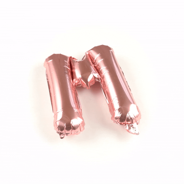 Balloonify Rose Gold Mylar Letter M Balloon - 16 Inch Large Foil Balloon for Birthday Party Decorations, Baby Showers & Wedding Celebrations