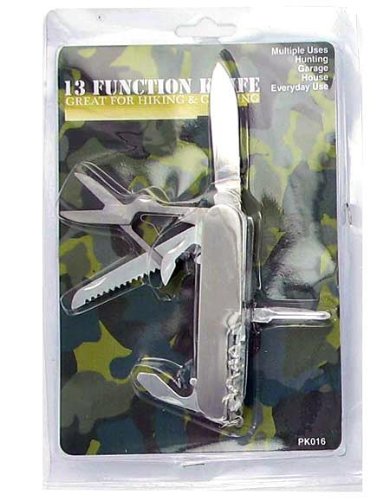 13-in-1 Multi-Function Pocket Tool Knife with Case - 72 Pack for Camping, Hiking, Survival & Everyday Carry (EDC)