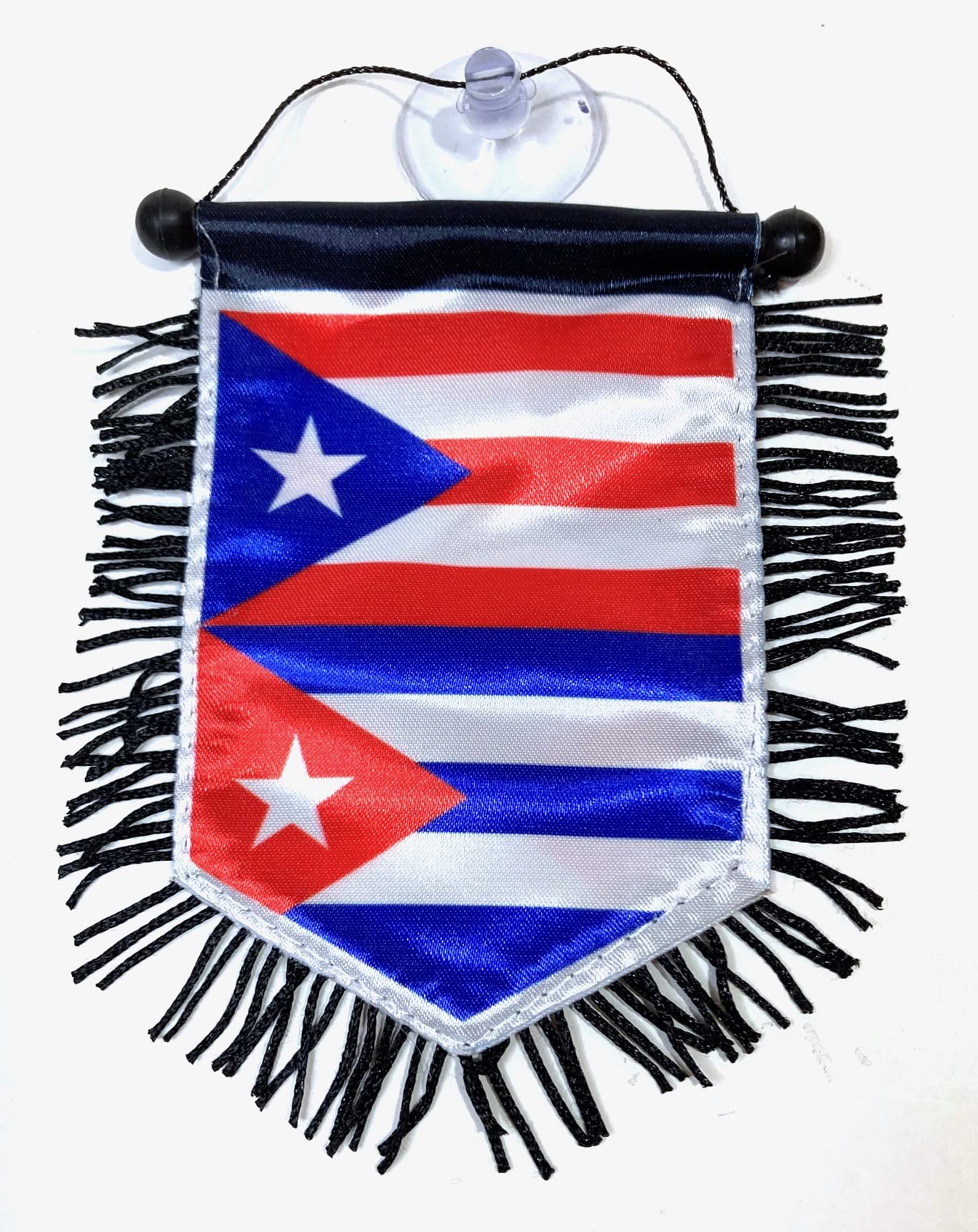 Puerto Rico & Cuba Cuban Rican Flag - Premium Car, Home, Wall, Door & Window Hanging Banner - Perfect for Patriotic Decor, Auto Accessories & Outdoor Displays