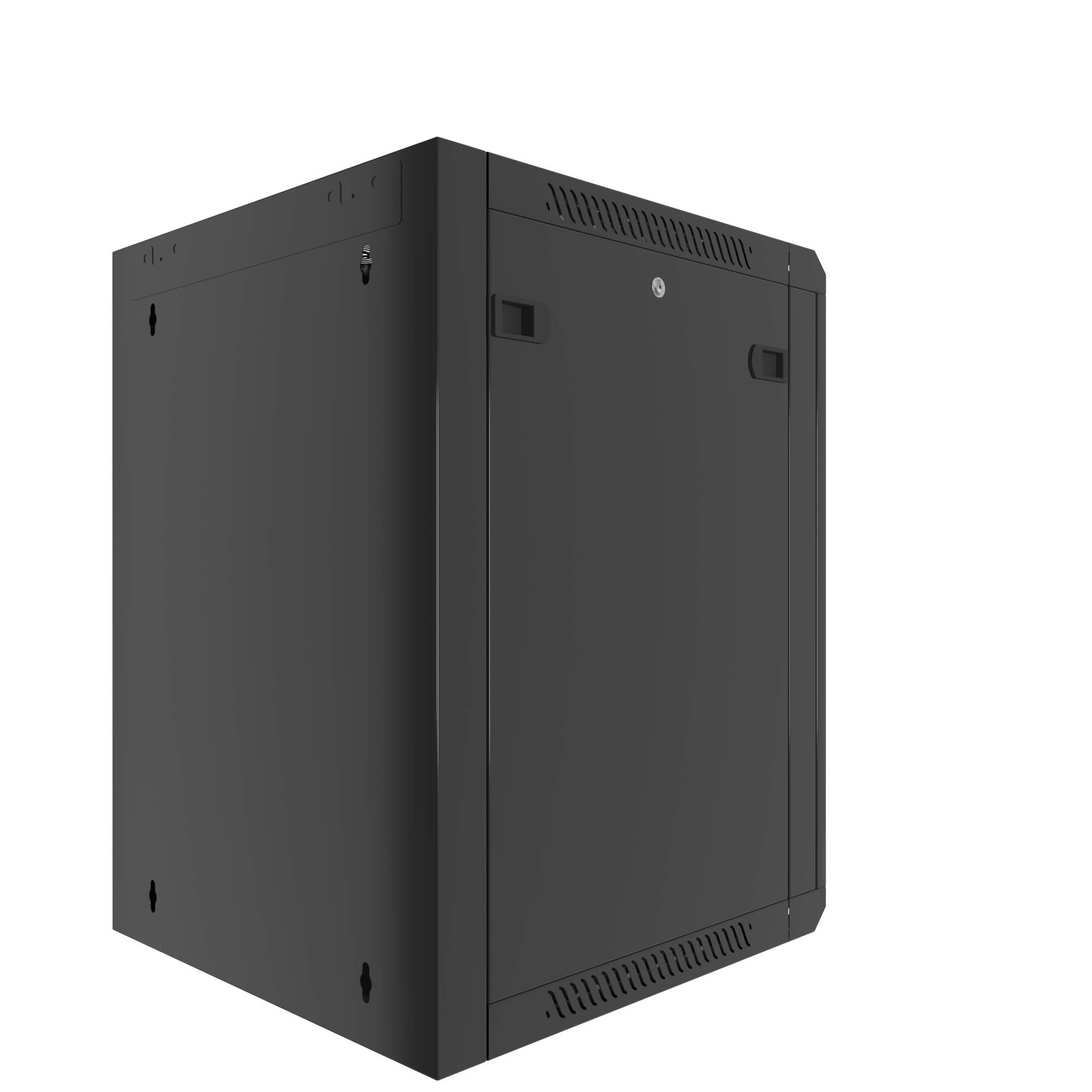 15U Wall Mount Server Rack Cabinet - 24-Inch Depth Network Equipment Enclosure for Electronics, Security & AV Systems - Ideal for Data Centers, Home Studios & Office Server Rooms