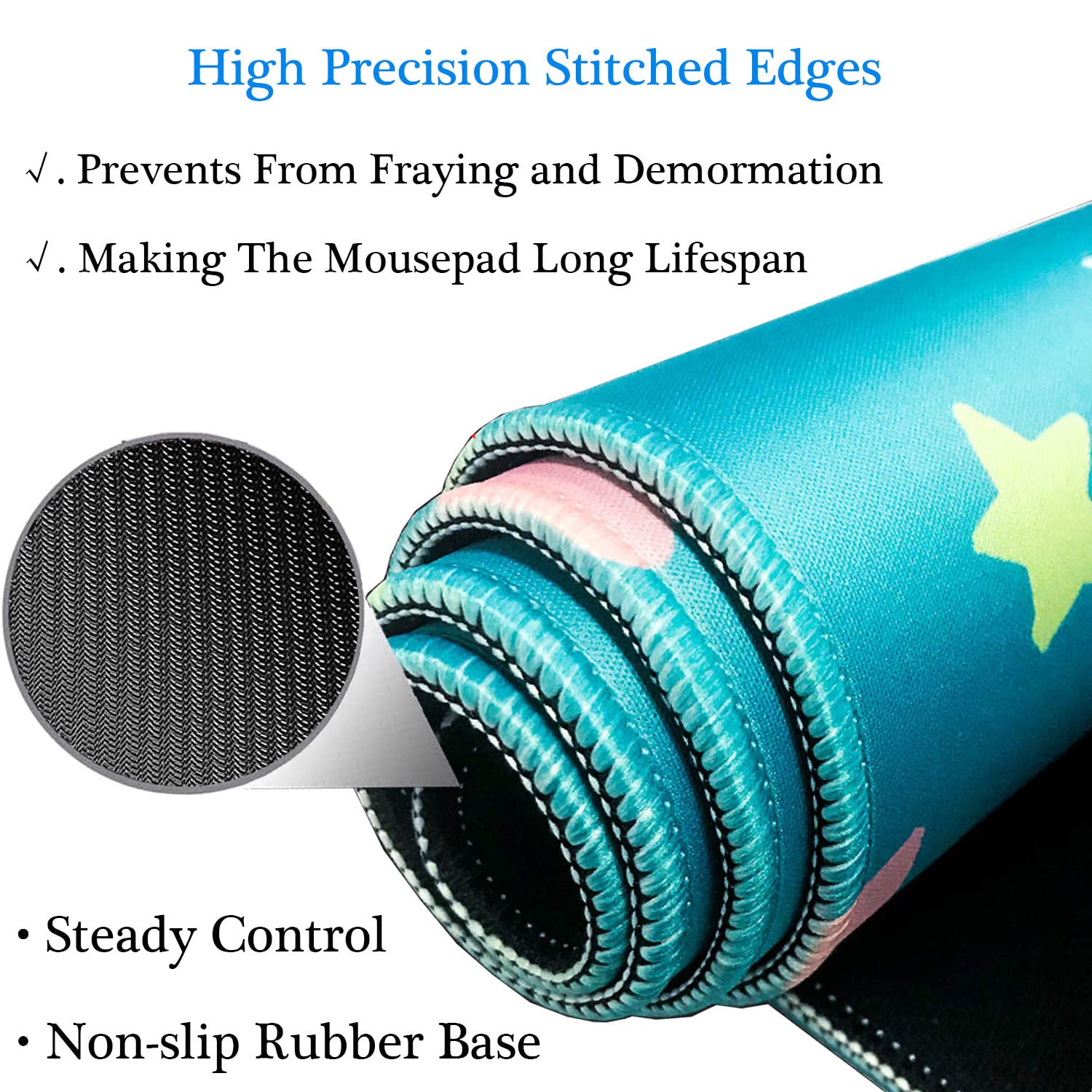 RTGGSEL 31.5x11.8 Inch Extra Large Non-Slip Gaming Mouse Pad with Stitched Edges - Waterproof Keyboard Mouse Mat for PC, Laptop & Computer Desk - Perfect for Gamers, Office Work & Home Use