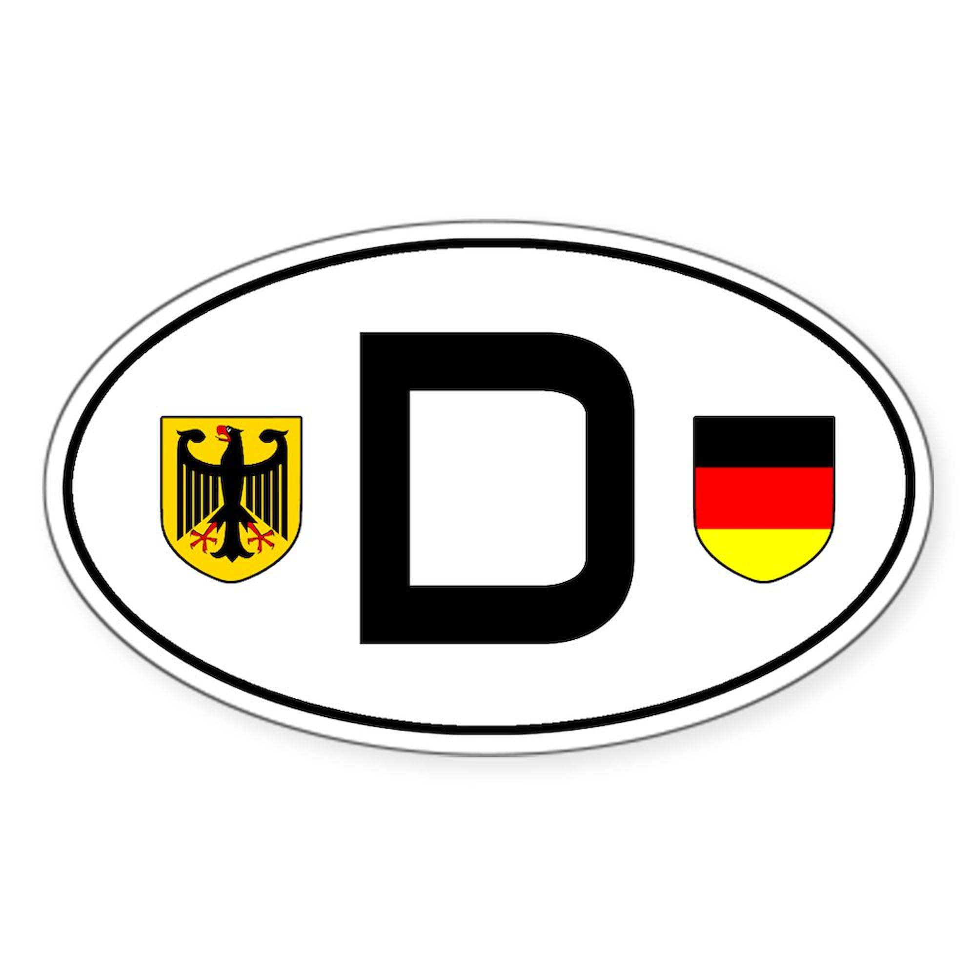 Germany Oval Car Decal - Premium Vinyl Bumper Sticker for Cars, Trucks & Motorcycles - Perfect for Travel Enthusiasts & German Heritage Pride