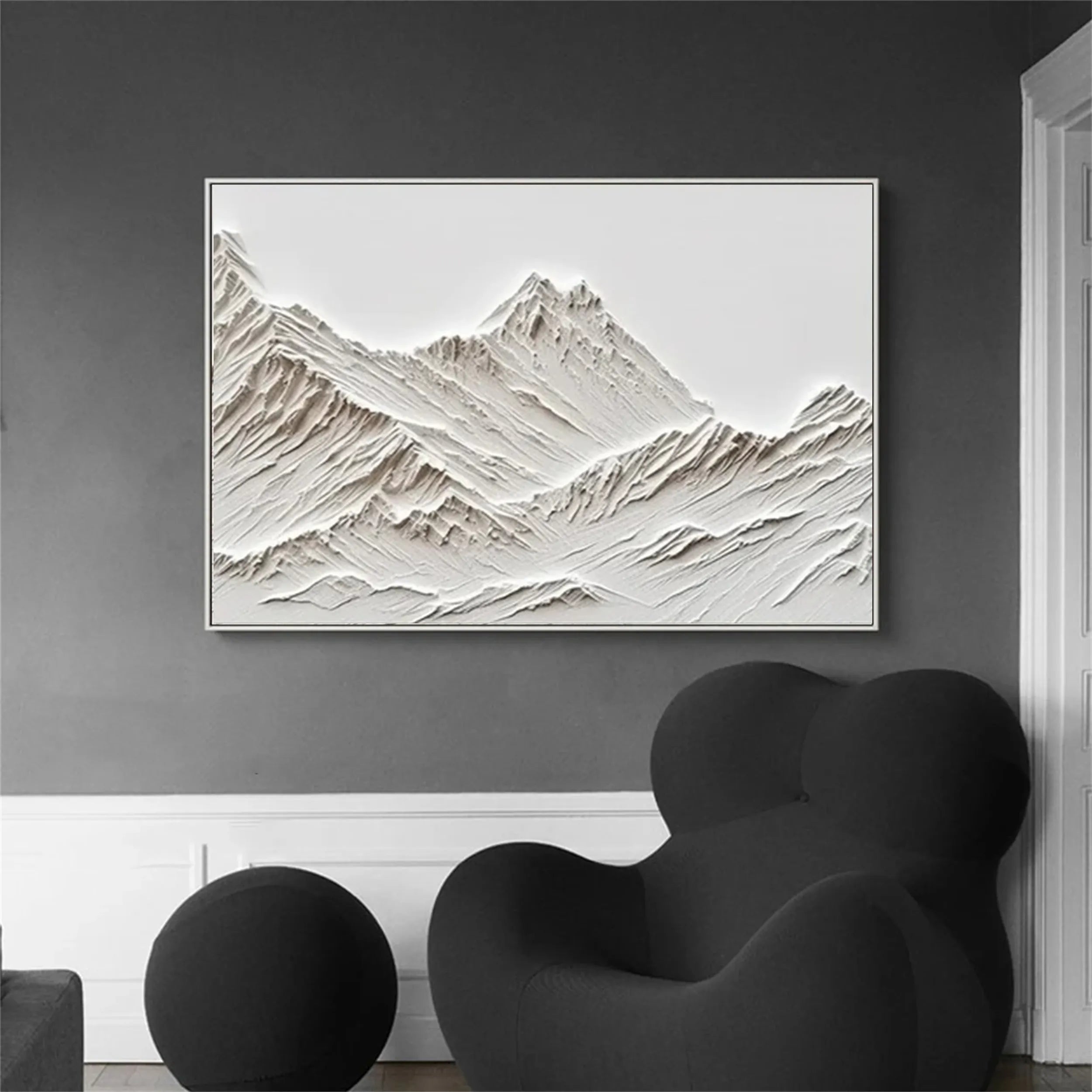 Minimalist Textured Plaster Art Painting - Modern Abstract Wall Decor for Living Room, Bedroom & Office #MM258