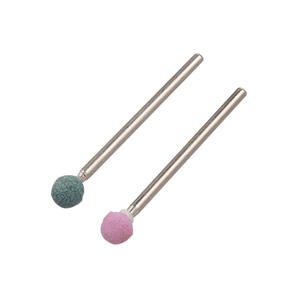 2PCS Professional Nail Drill Bits & Ball Head Stone Manicure Files - Diamond Coated Nail Art Tools for Acrylic, Gel & Natural Nails - Perfect for Home Salon, DIY Nail Care & Professional Nail Technicians