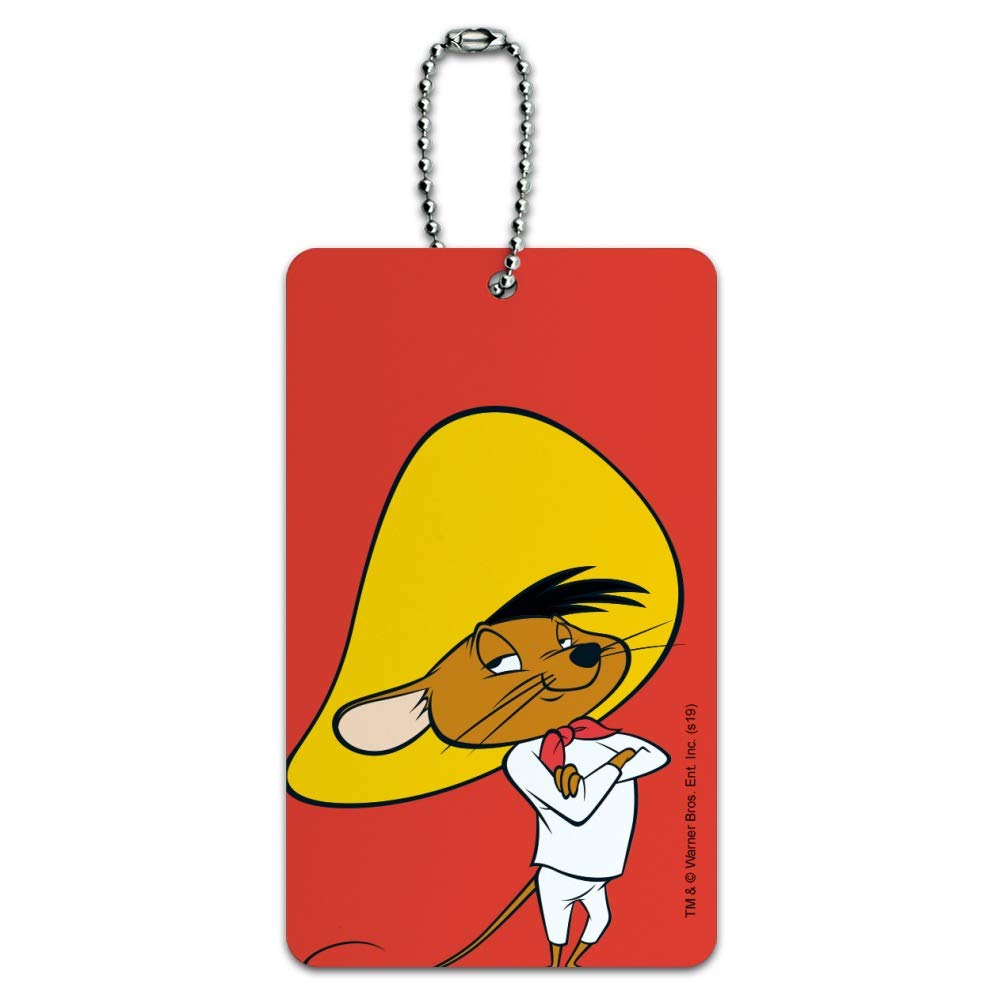 Looney Tunes Speedy Gonzales Luggage Tag - Durable Suitcase ID Card for Carry-On Bags - Perfect for Travel, Business Trips & Vacation Identification