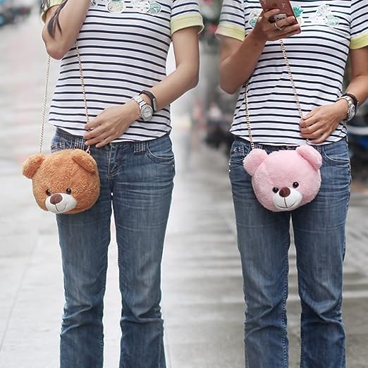 Adorable Teddy Bear Sling Bag for Girls - Cute Crossbody Shoulder Purse (Multicolor) | Perfect for School, Travel & Everyday Use | Pack of 1