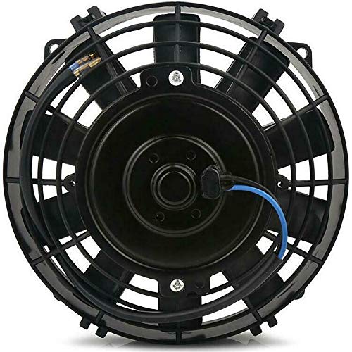 13 Row 10AN Transmission Oil Cooler with Electric Fan & Adjustable Thermostat Controller Kit - Universal Fit for Cars, Trucks & Off-Road Vehicles - Perfect for High-Performance, Towing & Racing Applications