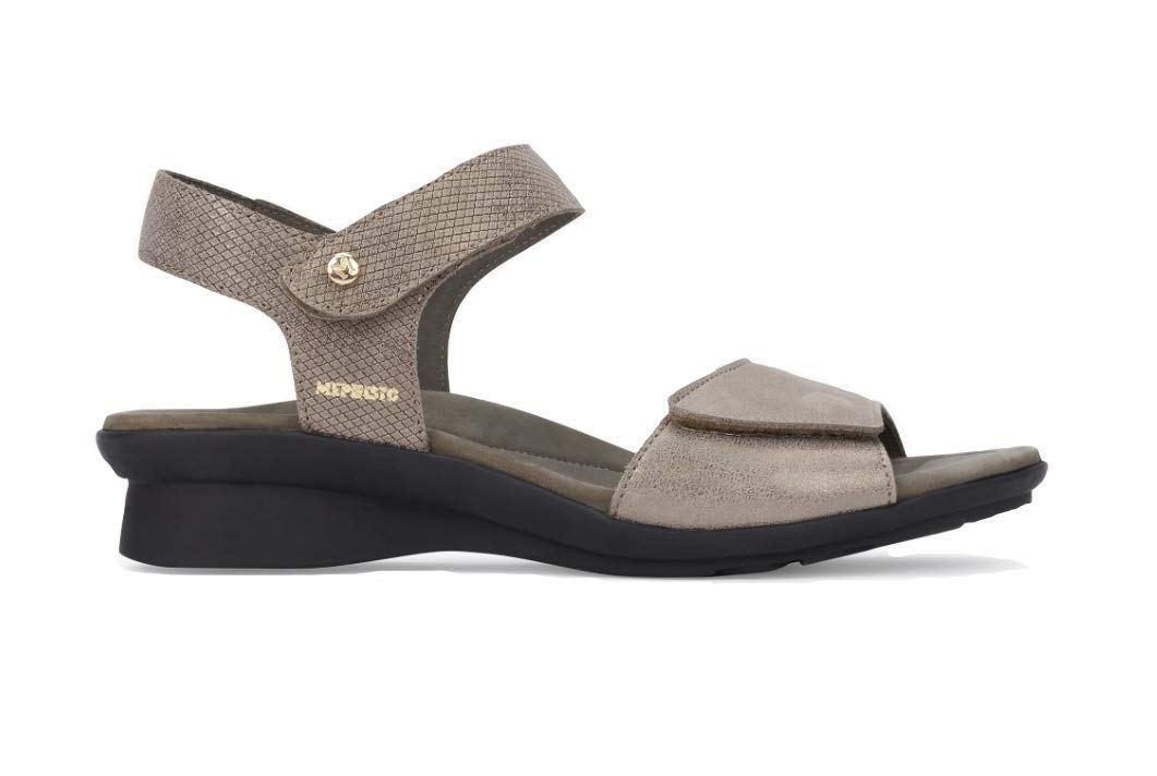 Mephisto Women's Pattie Ankle Strap Sandals - Comfortable Walking Shoes for Women, Dark Taupe Leather Casual Sandals | Perfect for Travel, Beach, and Summer Outfits