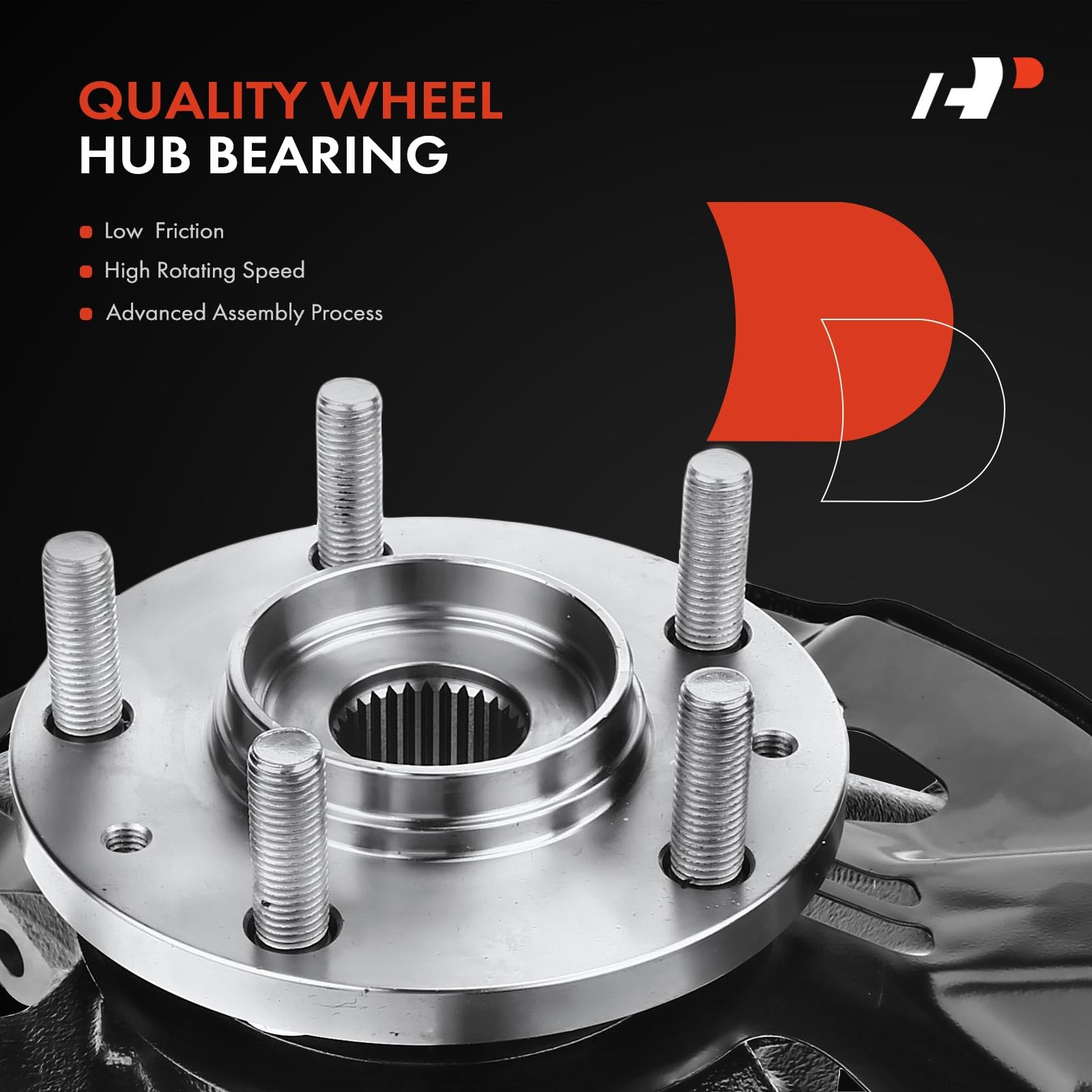 Premium 2-Pack Front Steering Knuckle & Wheel Bearing Hub Assembly for Mazda CX-7 (2007-2012) & CX-9 (2007-2015) - Durable Replacement for Smooth Steering & Safe Driving