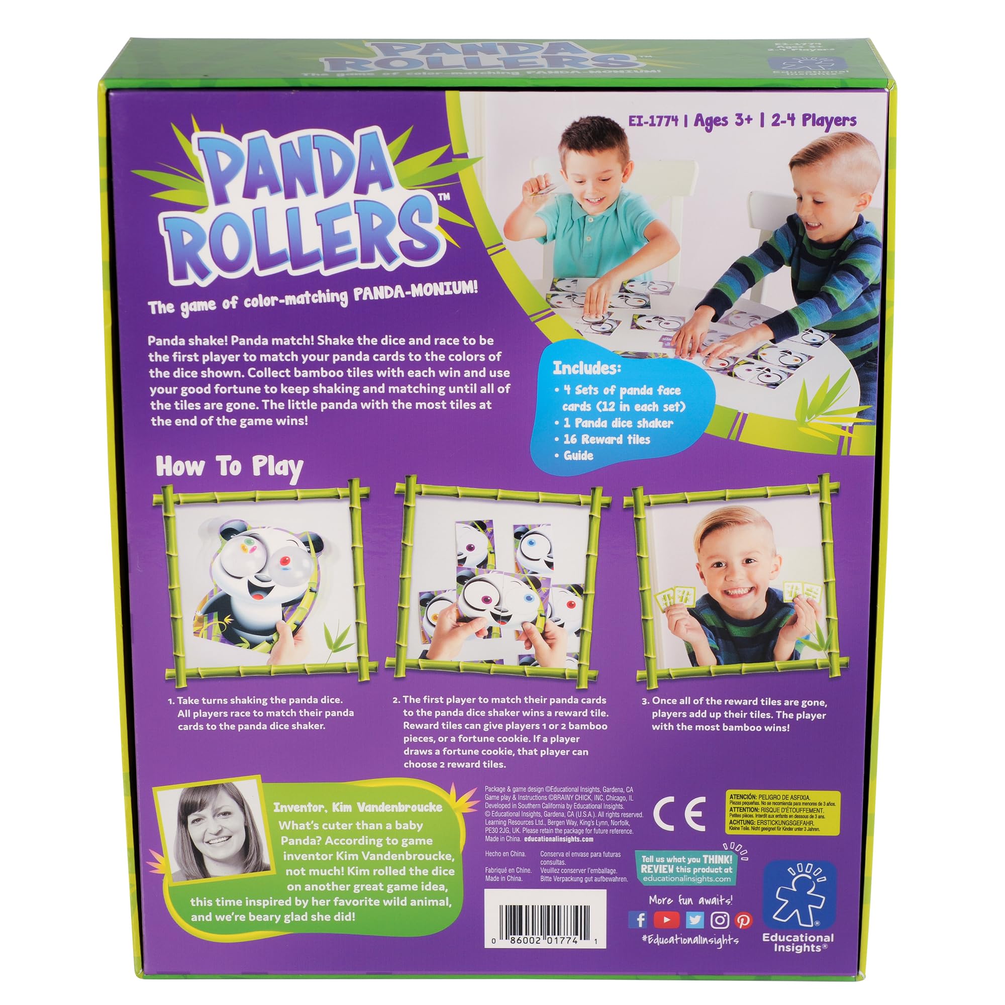Educational Insights Panda Rollers - STEM Learning Toy for Kids Ages 3+, Fun Preschool Educational Game for Counting & Color Recognition - Perfect for Classroom, Homeschool & Family Game Night